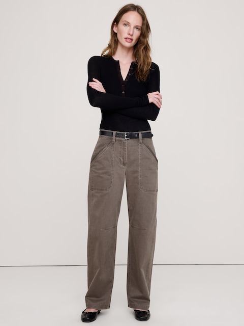 Low-Rise Relaxed Utility Pant