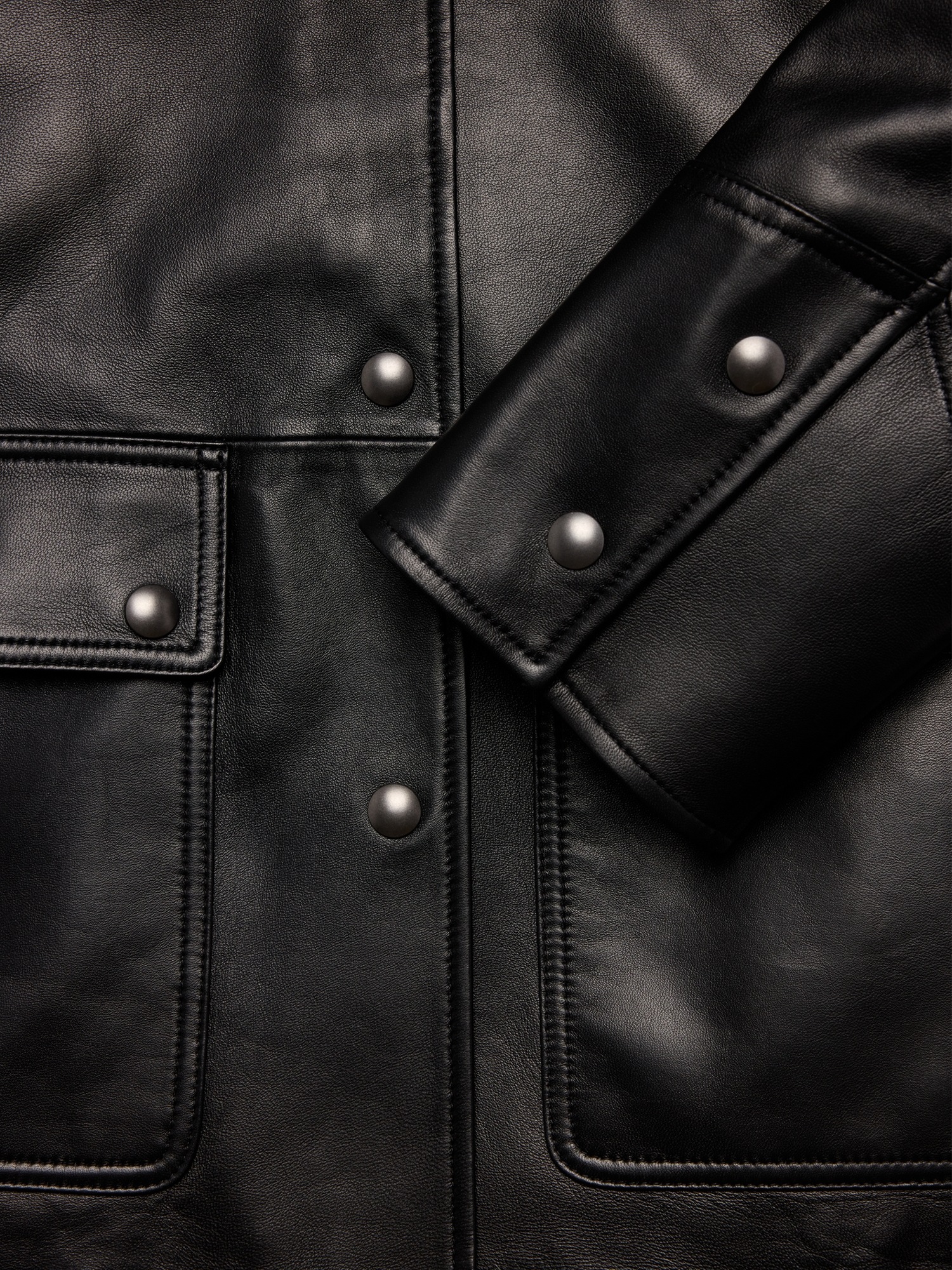 Женская куртка Banana Republic Heritage Leather Barn, цвет: Чёрный — фото 6