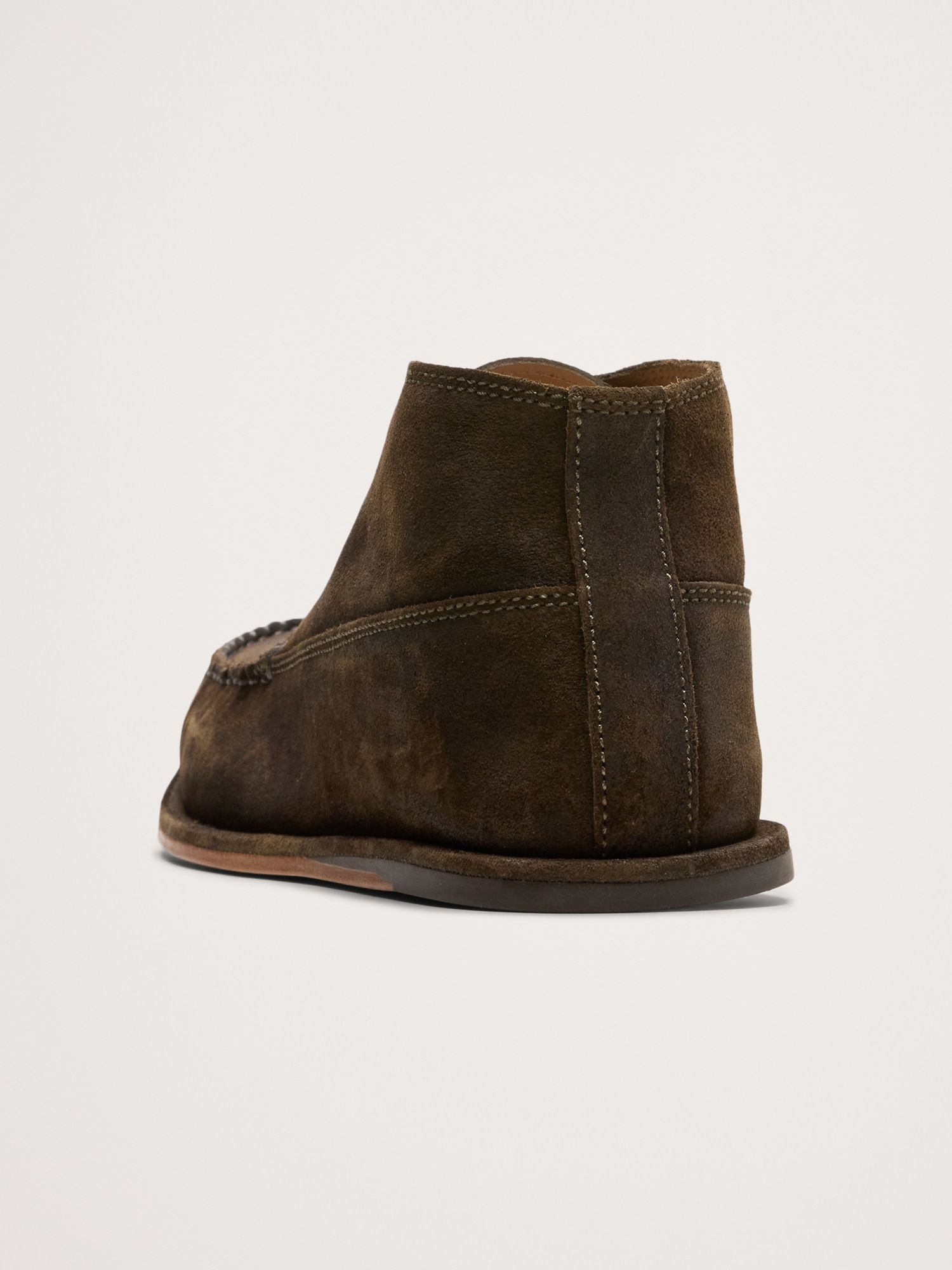 Мужские ботинки Banana Republic Italian Suede Chukka Boot, цвет: Тёмно-зелёный — фото 4