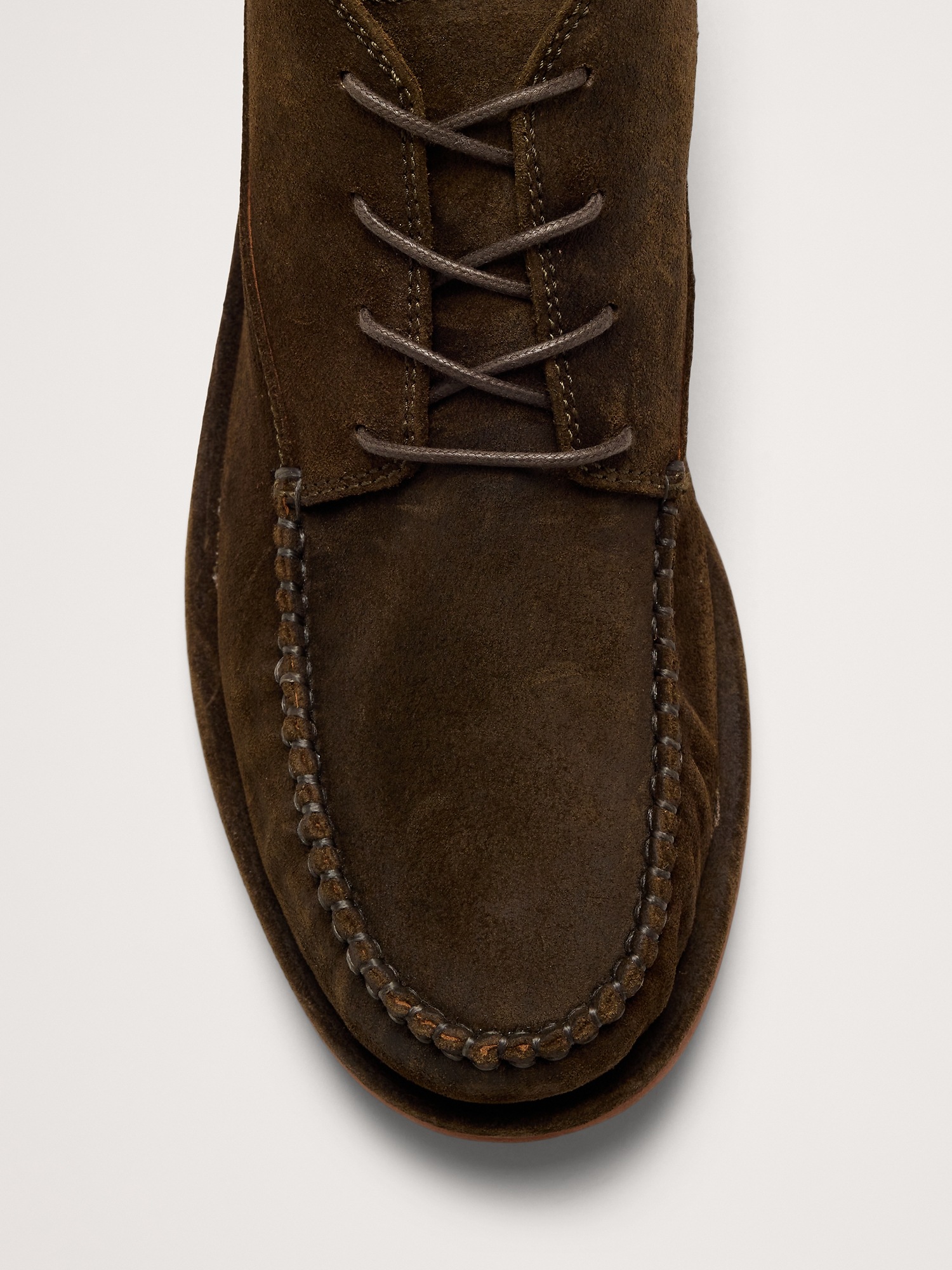 Мужские ботинки Banana Republic Italian Suede Chukka Boot, цвет: Тёмно-зелёный — фото 5