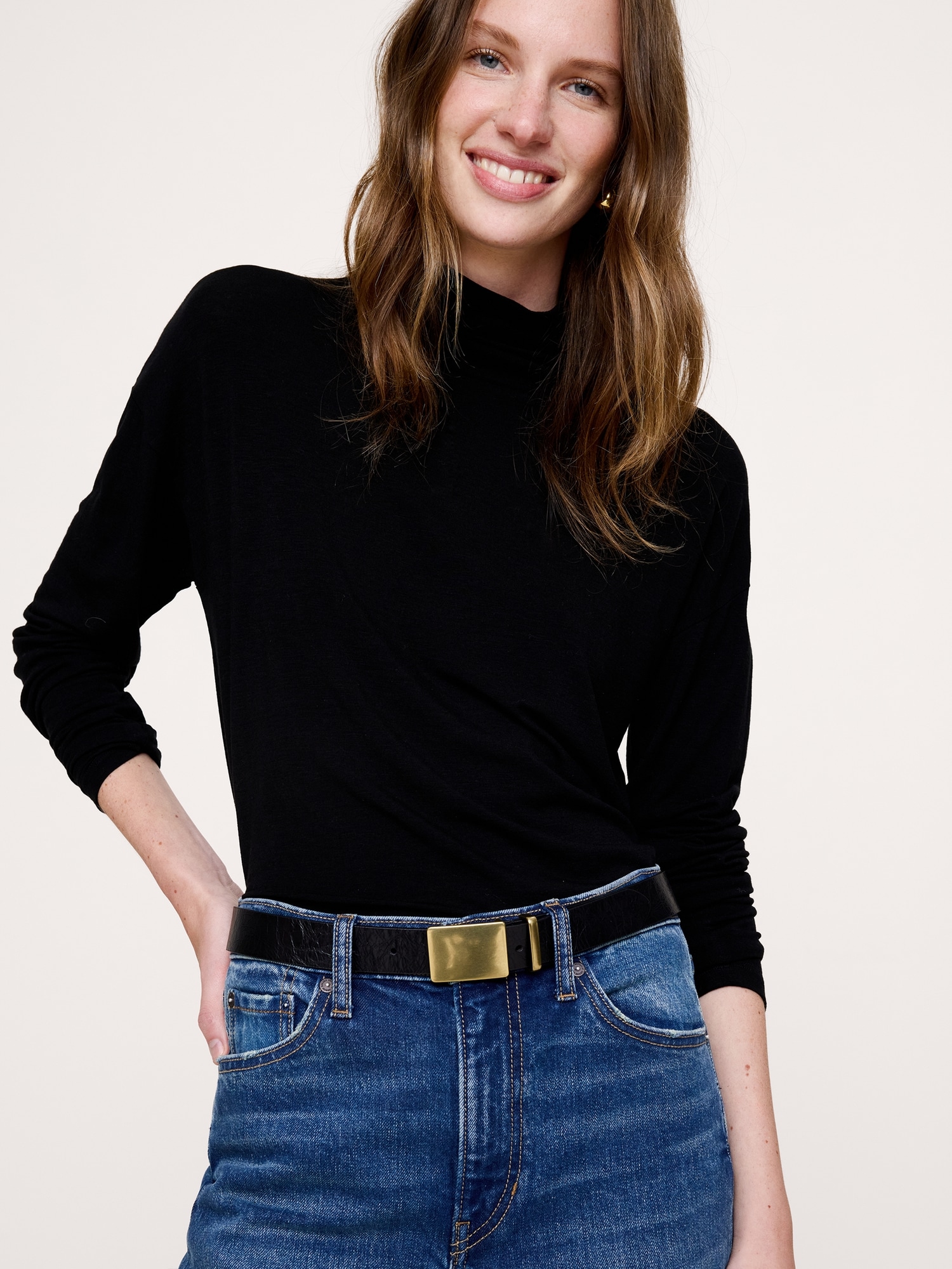 Leather Solid-Buckle Belt - thumbnail 5