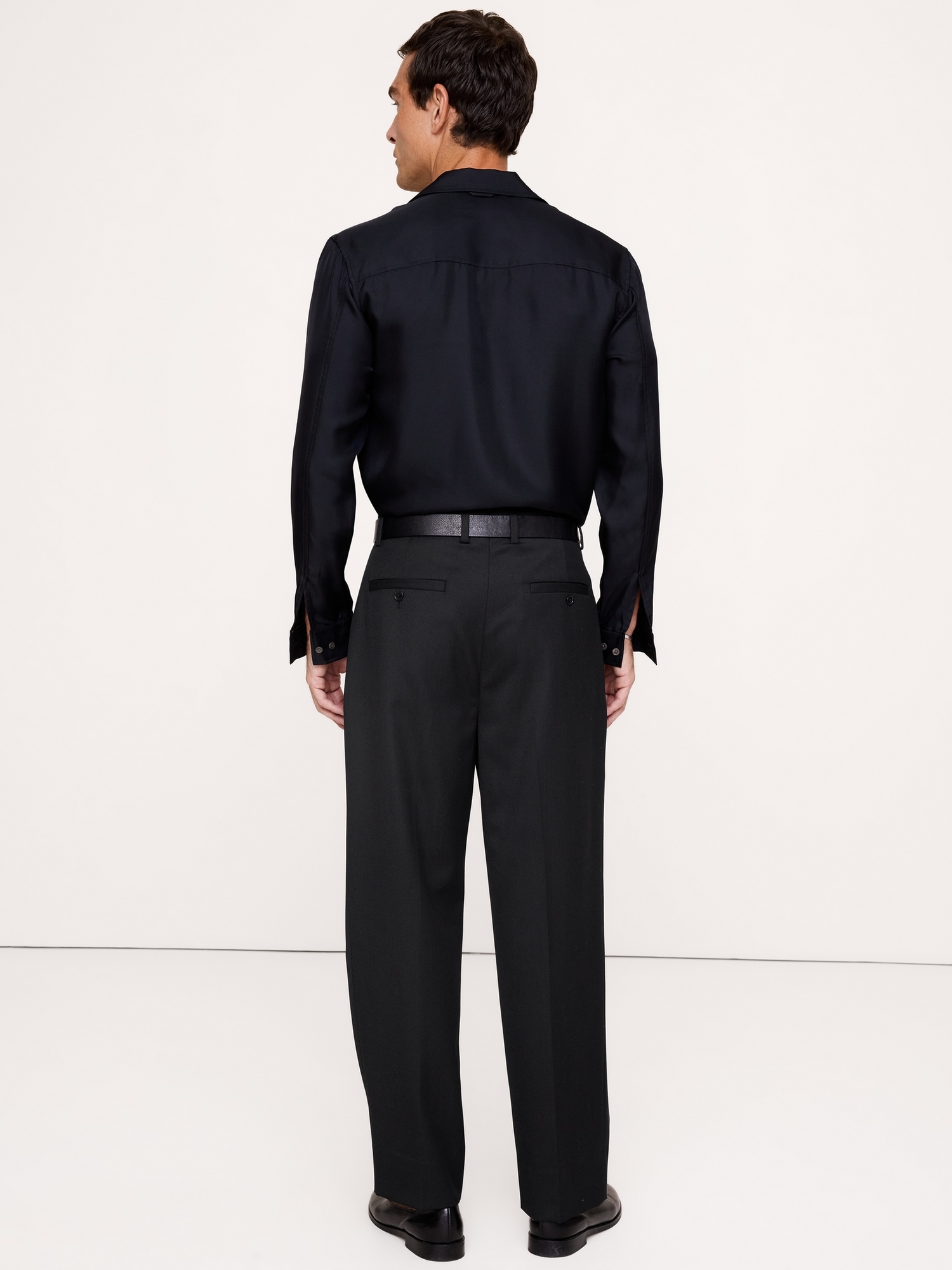 Loose Pleated Twill Suit Pant - thumbnail 2