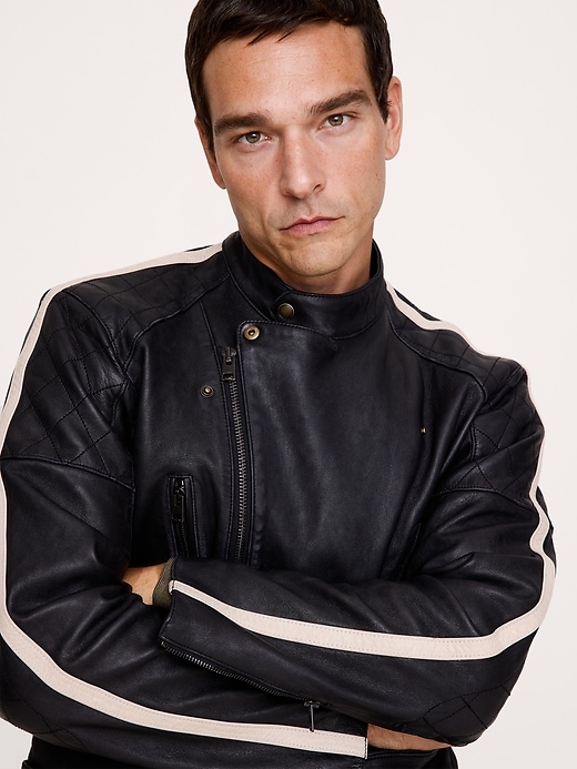 Classic Leather Biker Jacket | Banana Republic