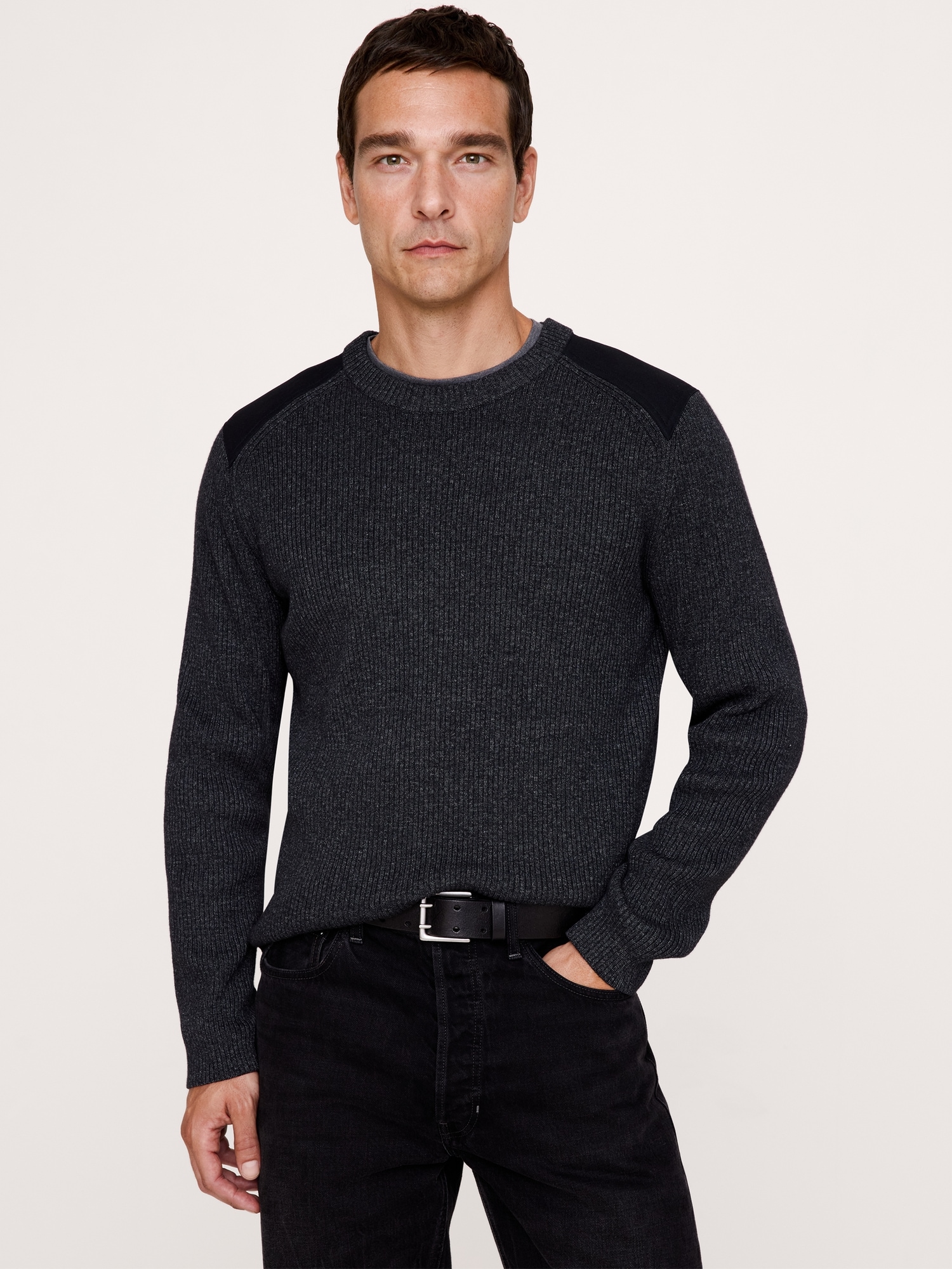 Slim Cotton Utility Sweater - thumbnail 5