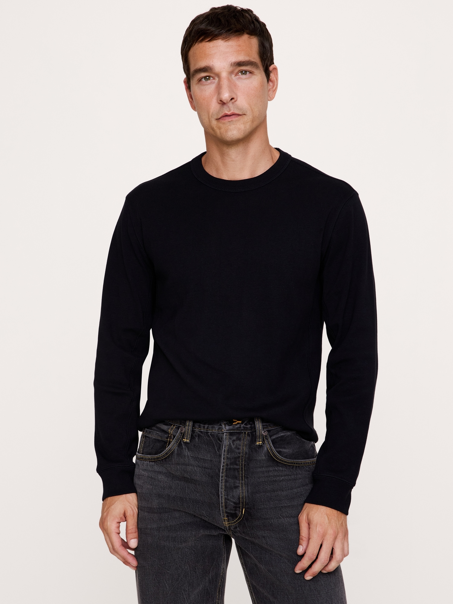 Ribbed Cotton Long-Sleeve T-Shirt - thumbnail 8