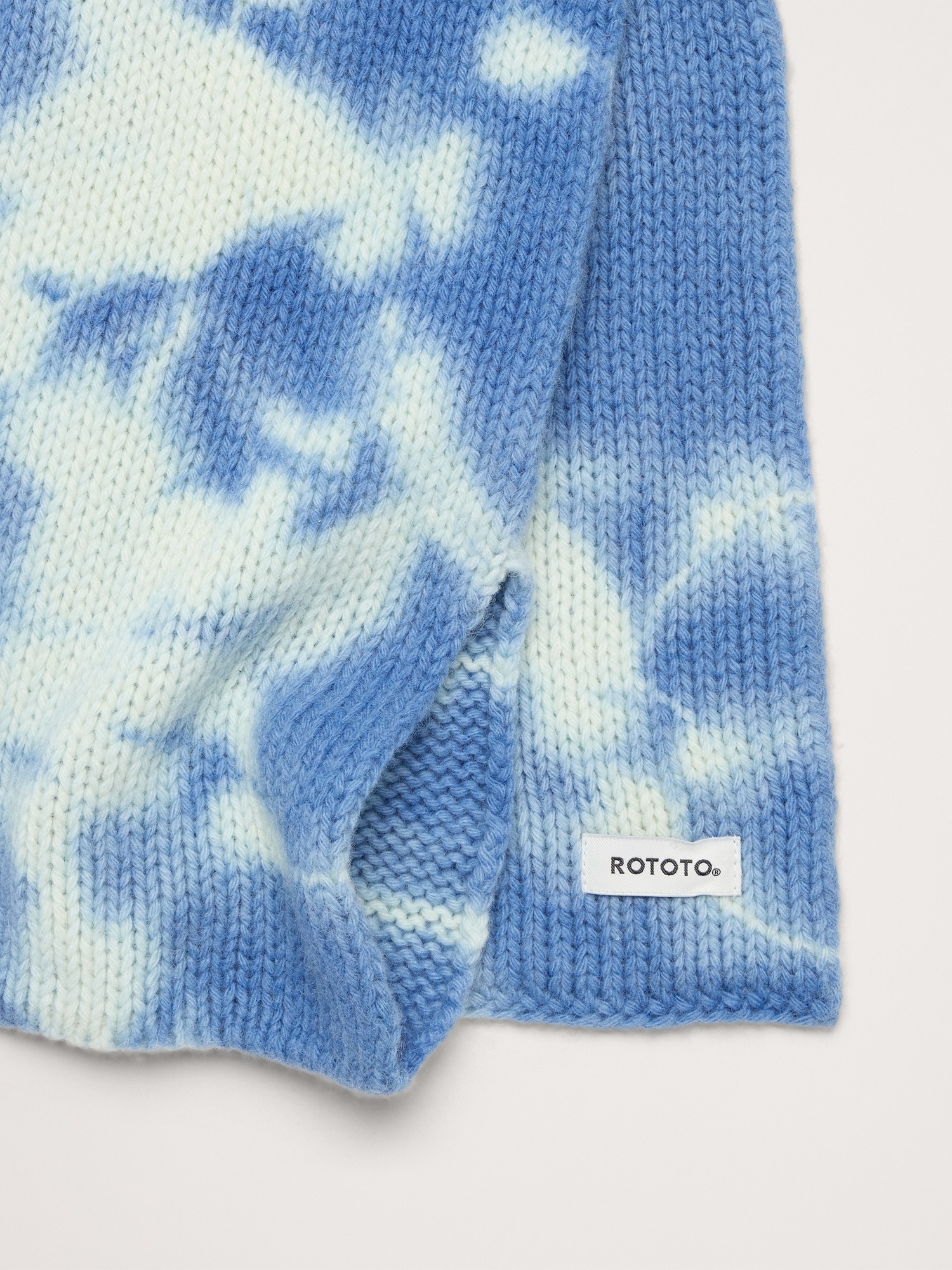 Мужской шарф RoToTo Tie Dye, цвет: Индиго синий — фото 3