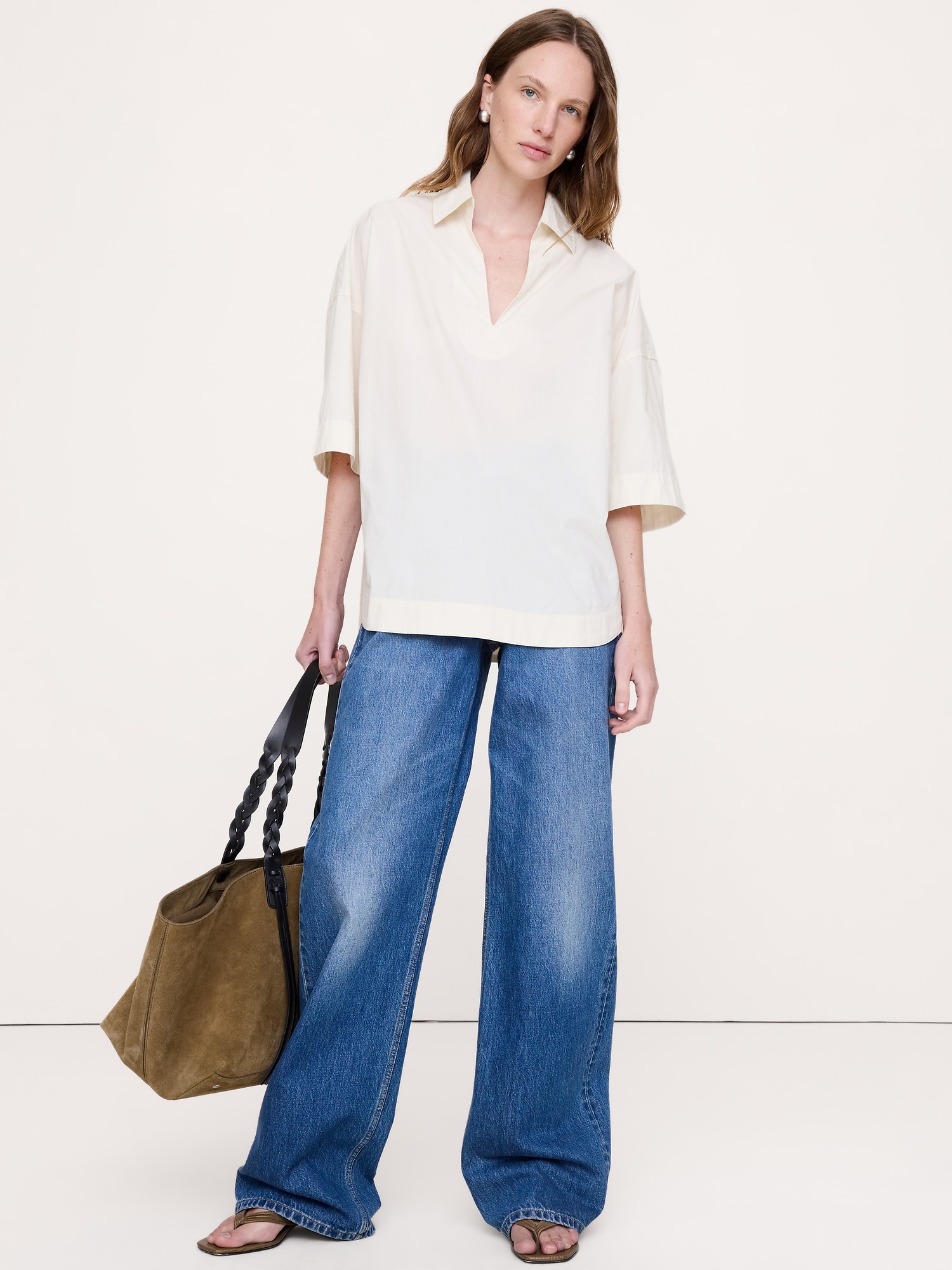 Cotton Poplin Popover Tunic - thumbnail 5