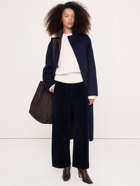 Mid-Rise Relaxed Corduroy Painter Pull-On Pant