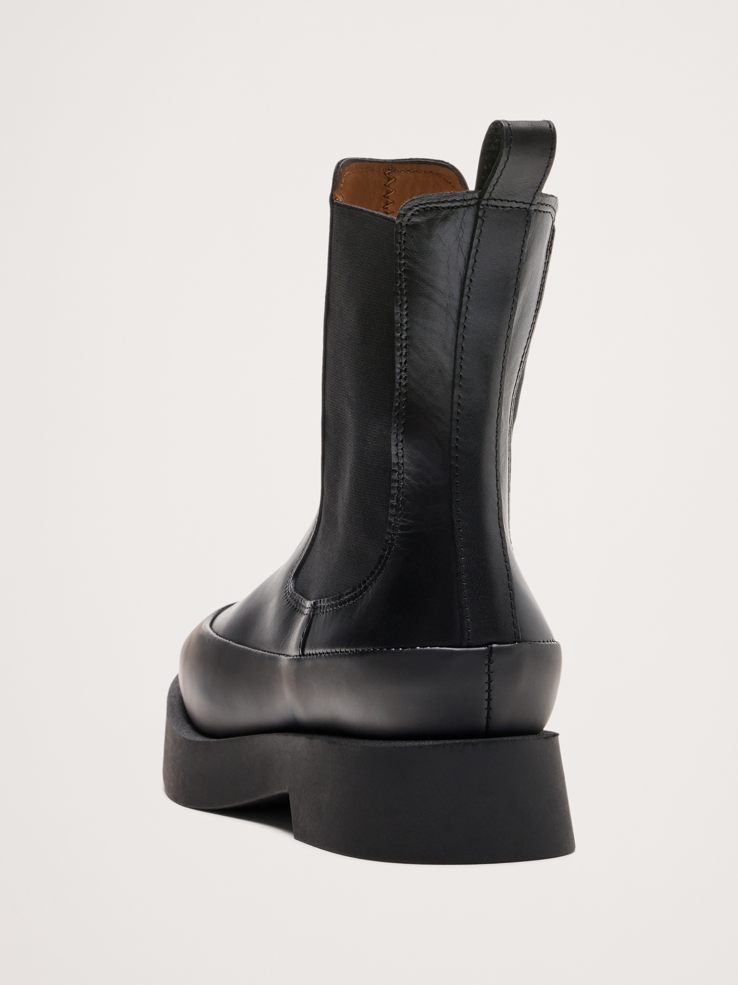 Italian Leather Platform Chelsea Boot - thumbnail 4