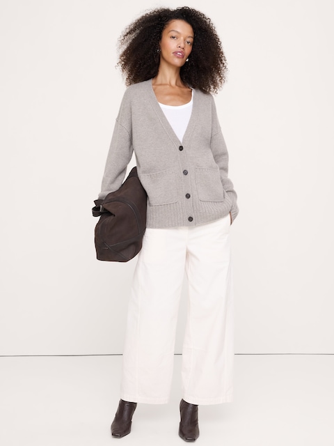 Oversized Cashmere Boyfriend Cardigan