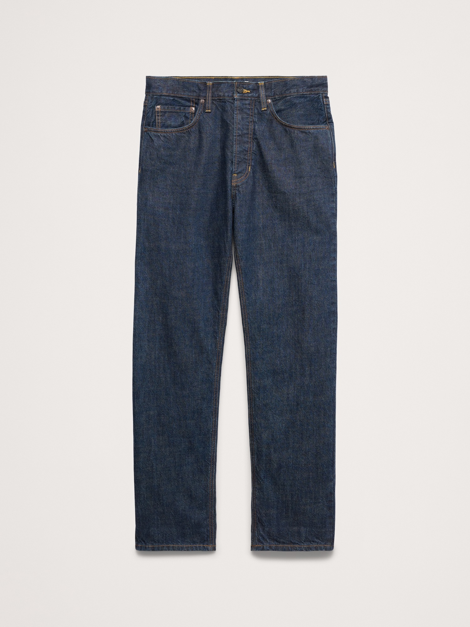 Мужские джинсы Banana Republic Straight Selvedge Jean, цвет: Тёмная варка — фото 5