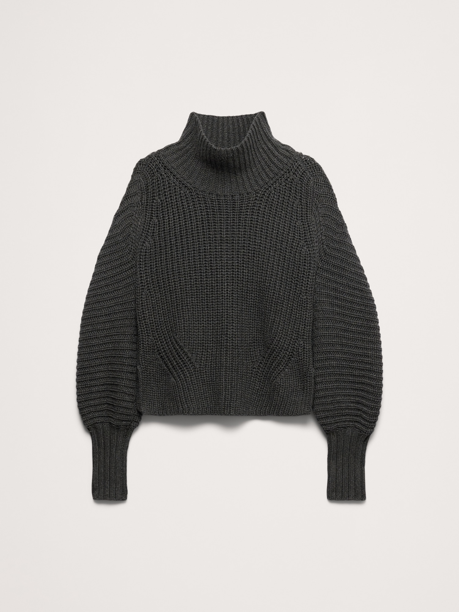 Chunky Cotton Funnel-Neck Sweater - thumbnail 2