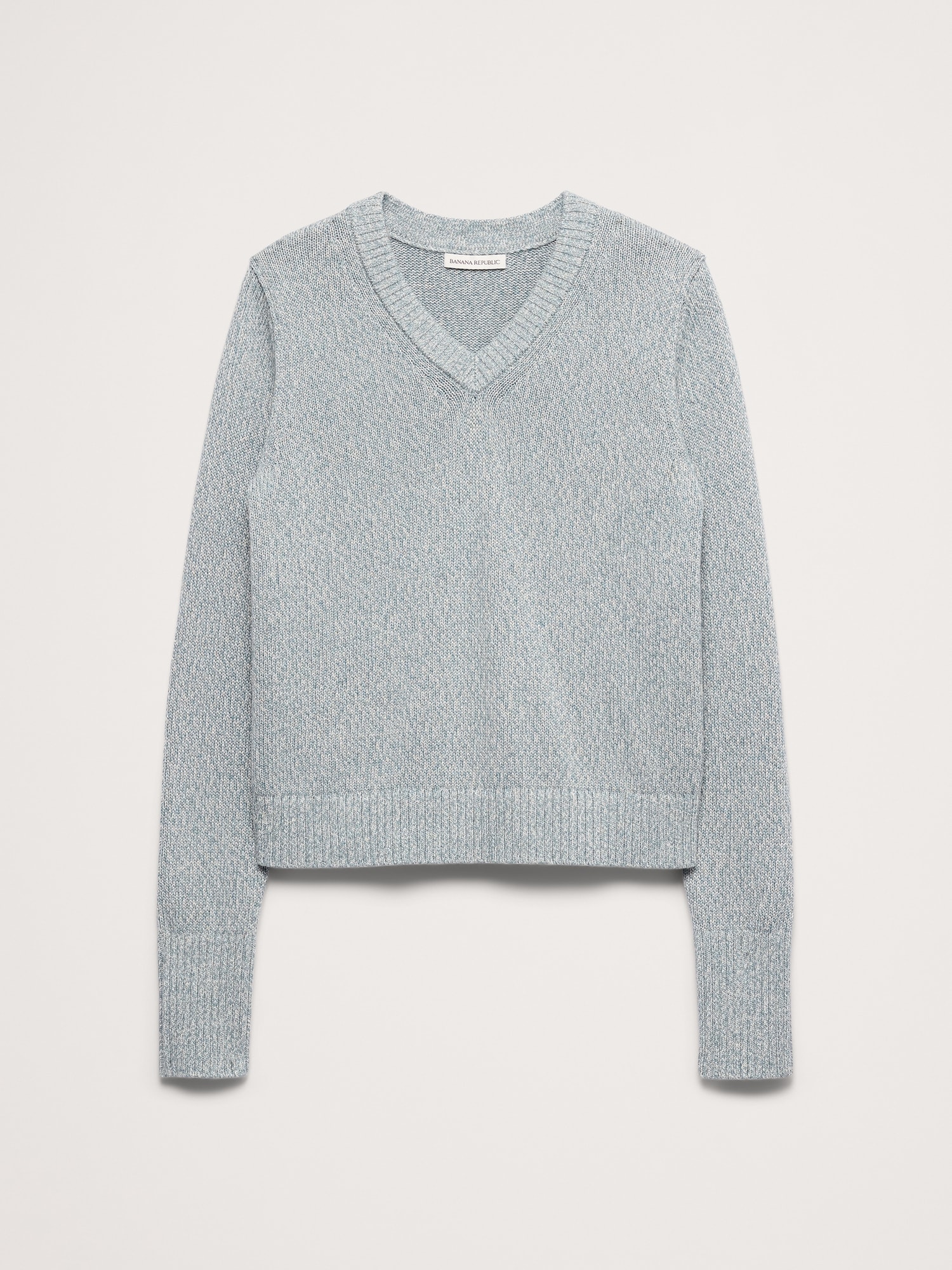 Larkspur Cotton-Silk V-Neck Sweater - thumbnail 9