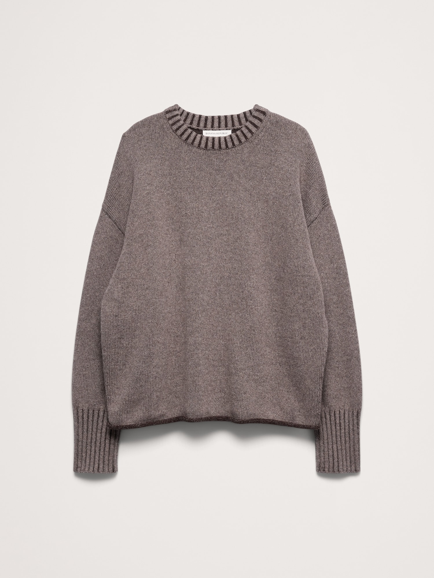 Oversized Merino-Cotton Crew-Neck Sweater - thumbnail 2