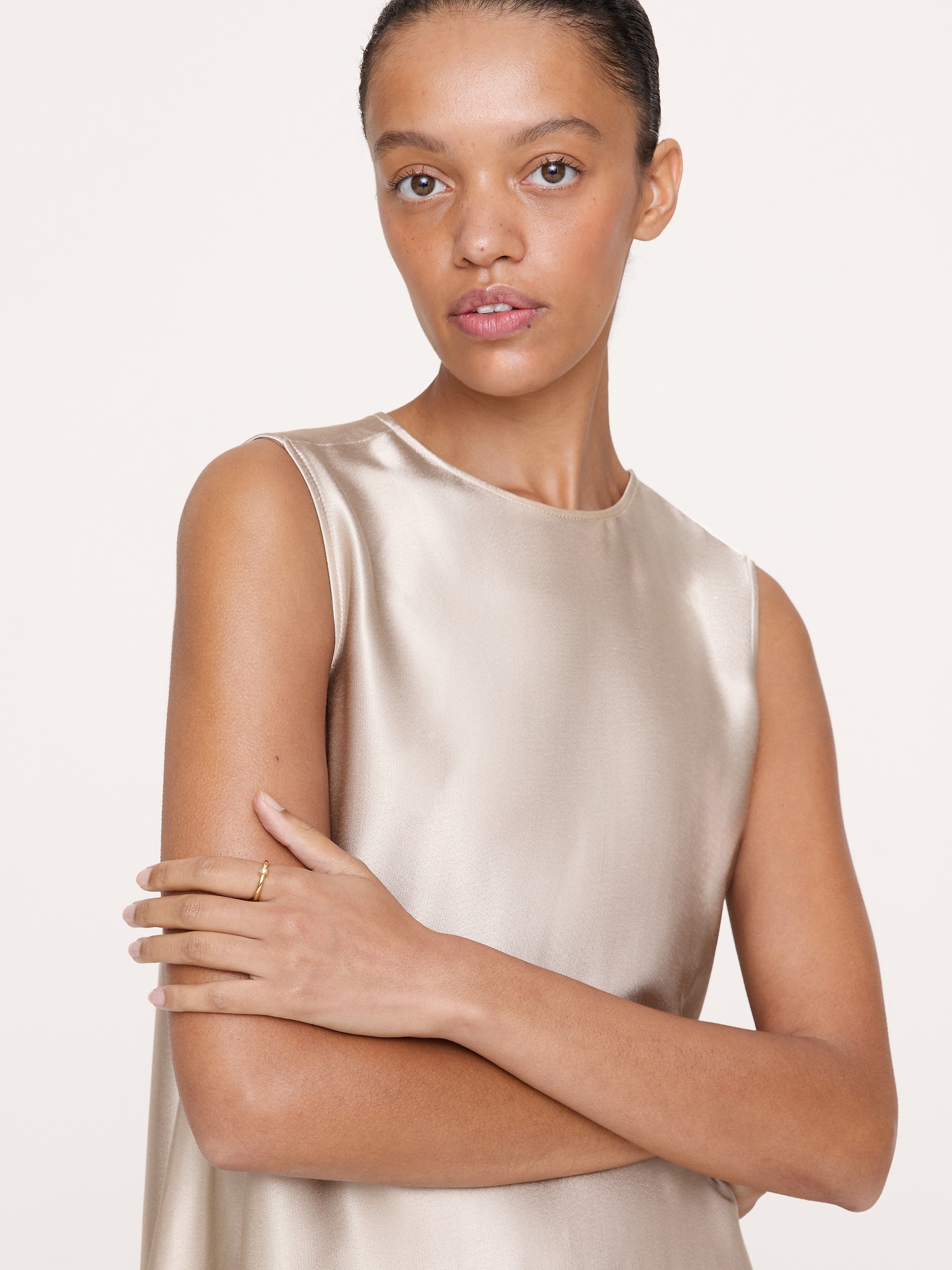 Женское кольцо Banana Republic Cylinder Accent, цвет: Светлый золотой — фото 2
