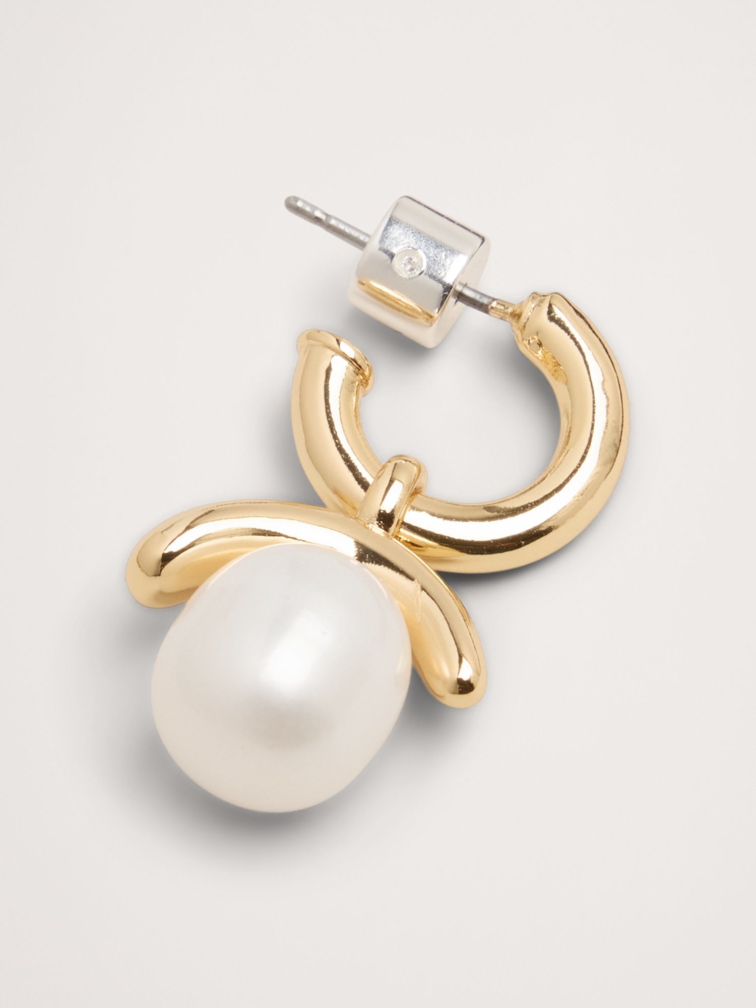 Женские серьги Banana Republic Pearl Drop, цвет: Светлый золотой — фото 3