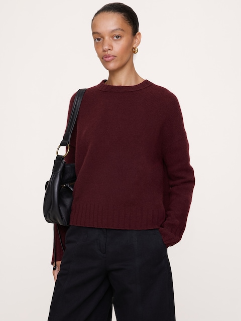 Oversized Midweight Cashmere Crew-Neck Sweater
