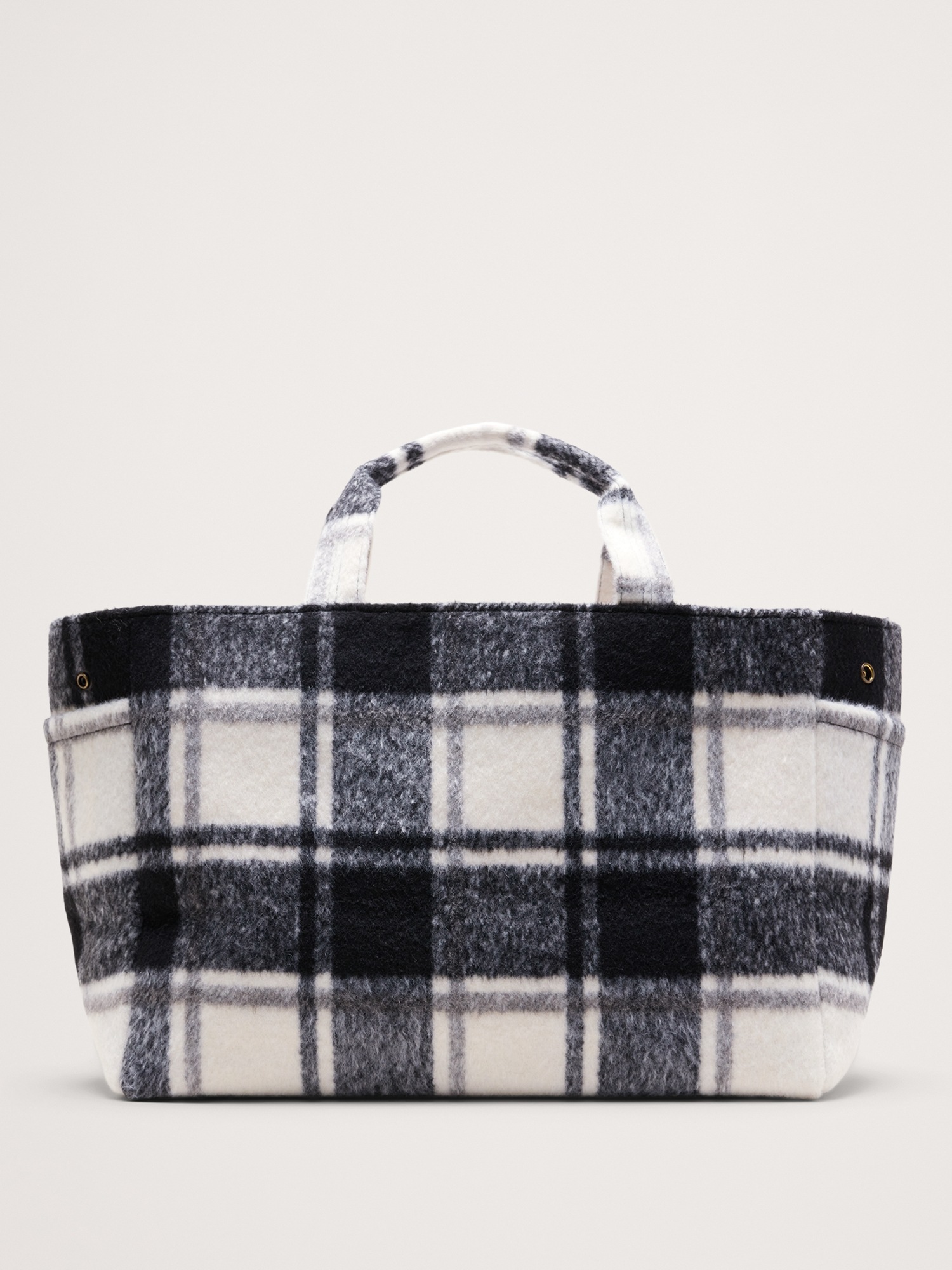 Женская сумка Hat Attack Plaid Airplane Tote, цвет: Чёрный / Белый