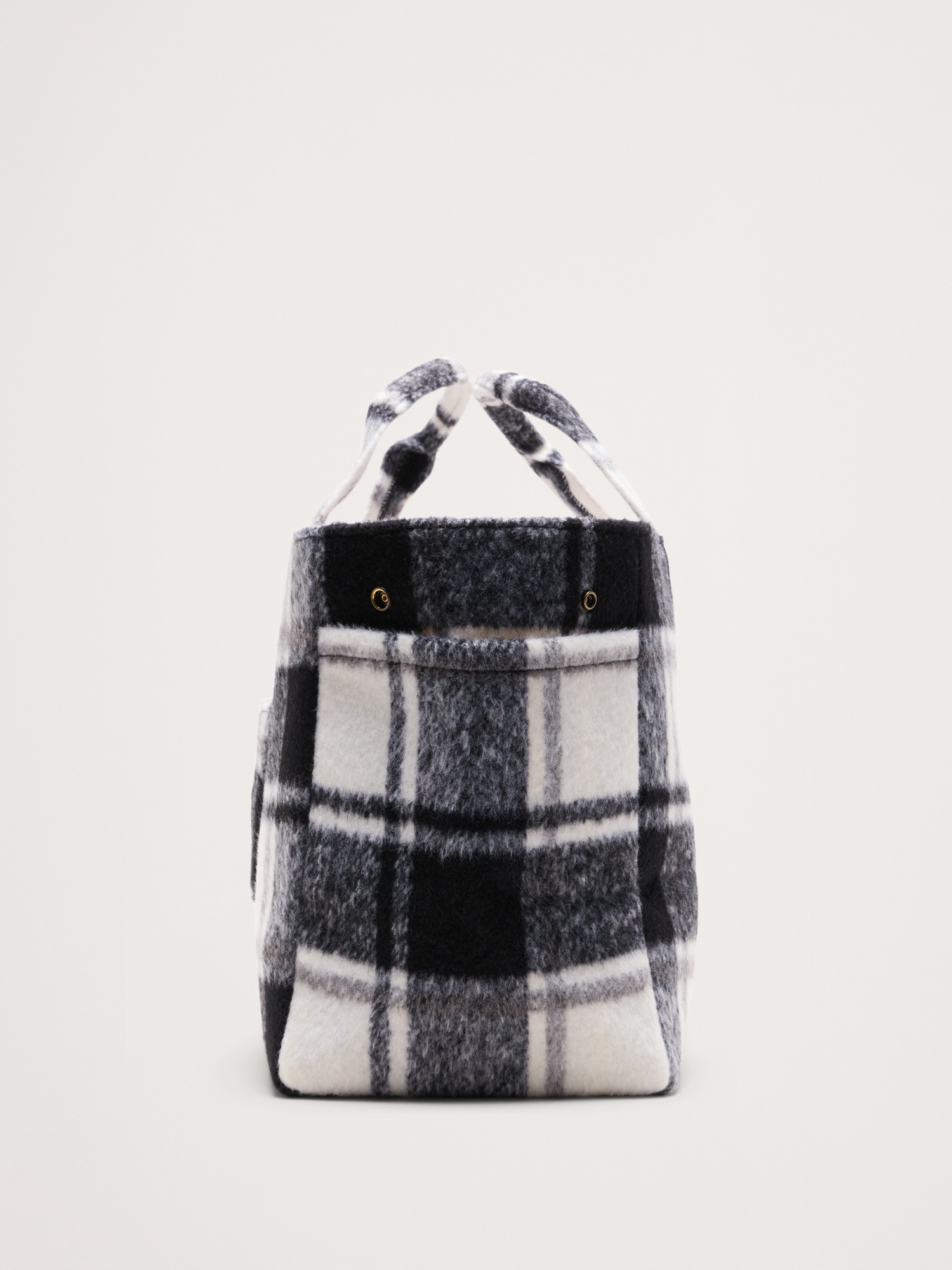 Женская сумка Hat Attack Plaid Airplane Tote, цвет: Чёрный / Белый — фото 3