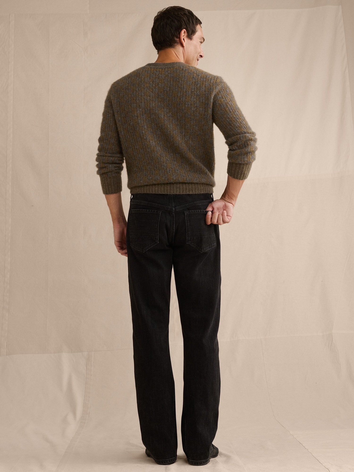 Мужские джинсы Banana Republic Straight Utility Jean, цвет: Чёрный — фото 2