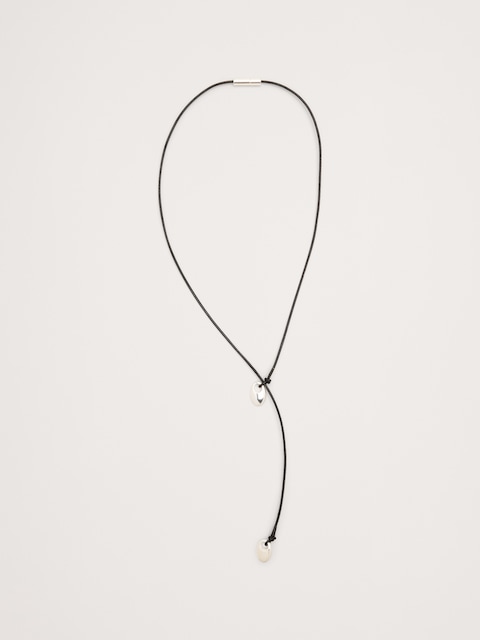 Pebble Leather Cord Necklace