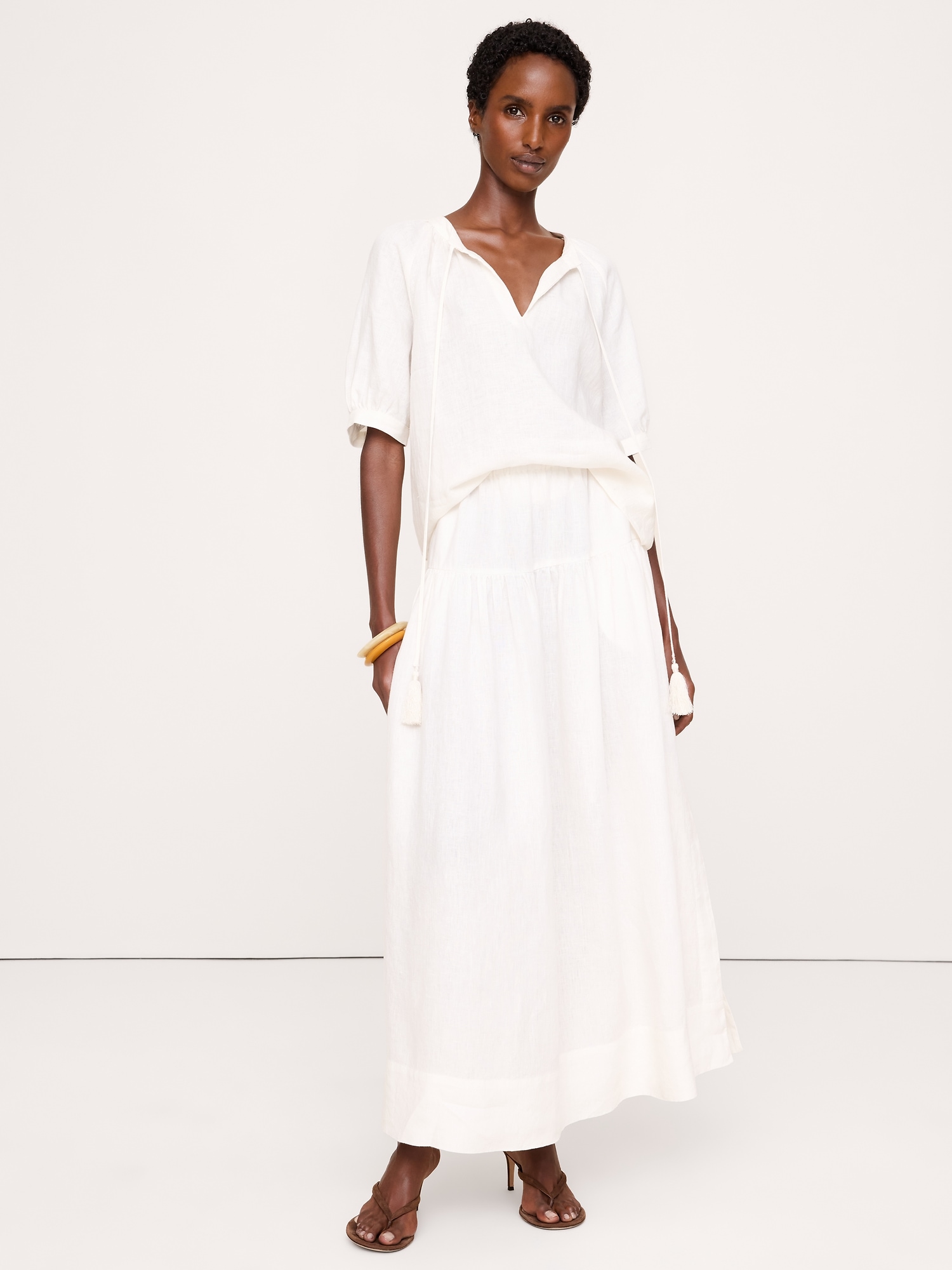 Linen Tassel-Tie Top - thumbnail 7