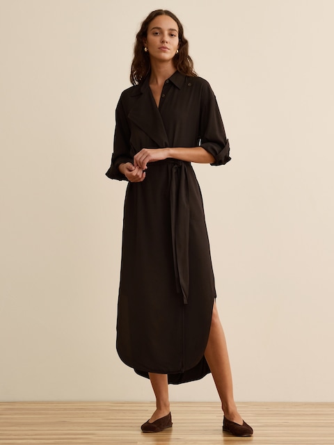 Banana Republic x La Ligne The Viscose Midi Shirt Dress