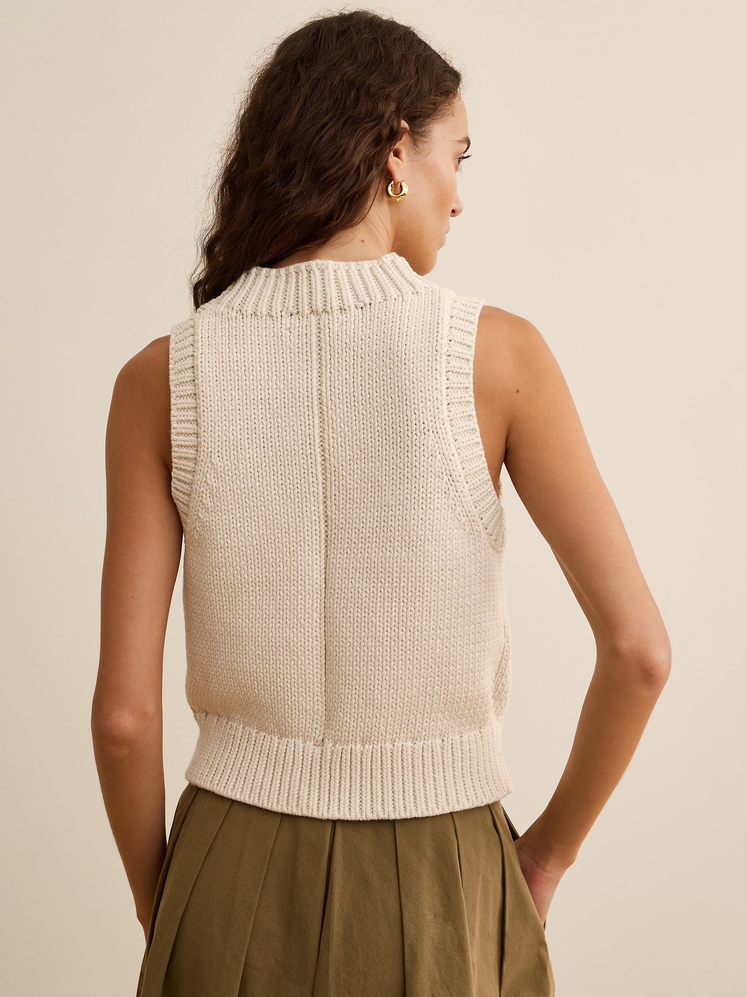 Banana Republic x La Ligne The Cropped Cotton Sweater Tank