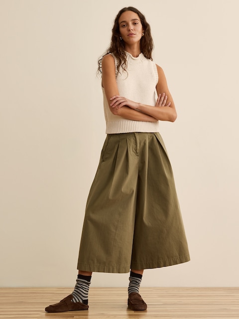 Banana Republic x La Ligne The High-Rise Cotton Culotte