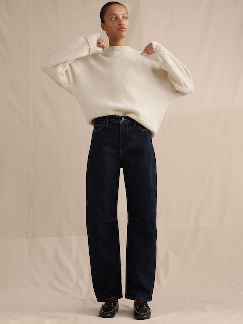 Mid-Rise Barrel Crop Jean