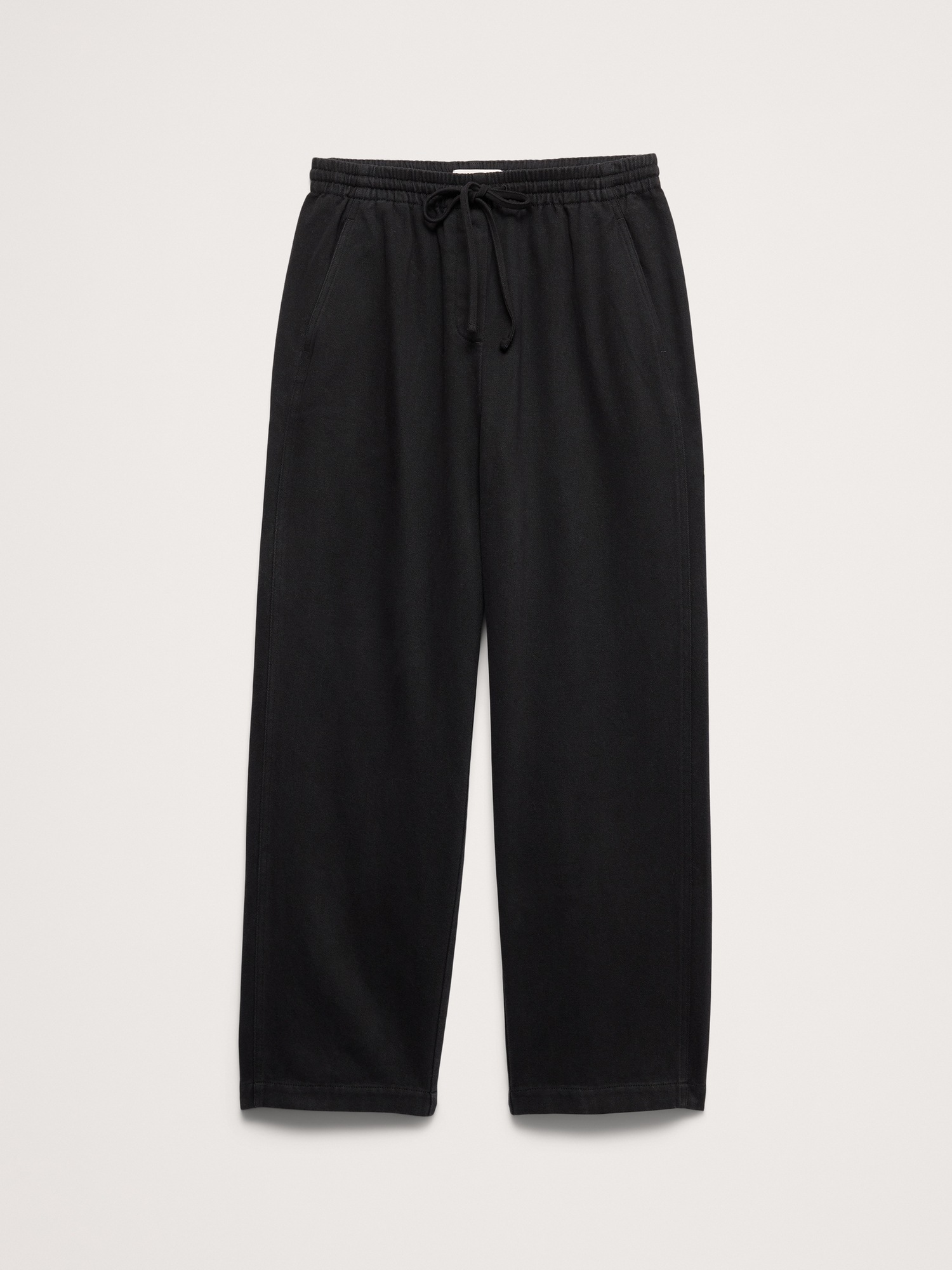 Женские брюки Banana Republic The Getaway Straight-Leg Pant in Cotton, цвет: Чёрный — фото 4