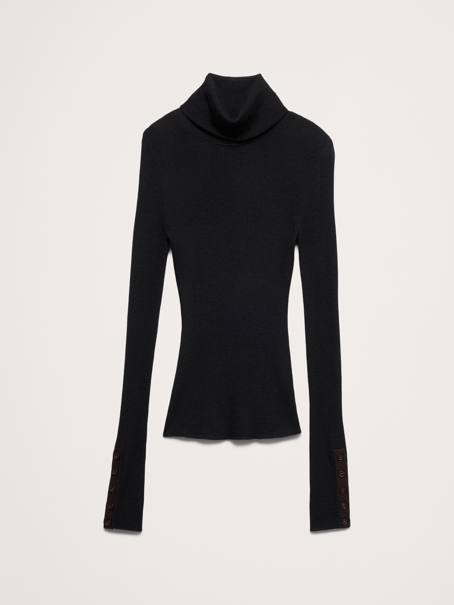 Женские свитеры Banana Republic Featherweight Cashmere Turtleneck, цвет: Чёрный — фото 4