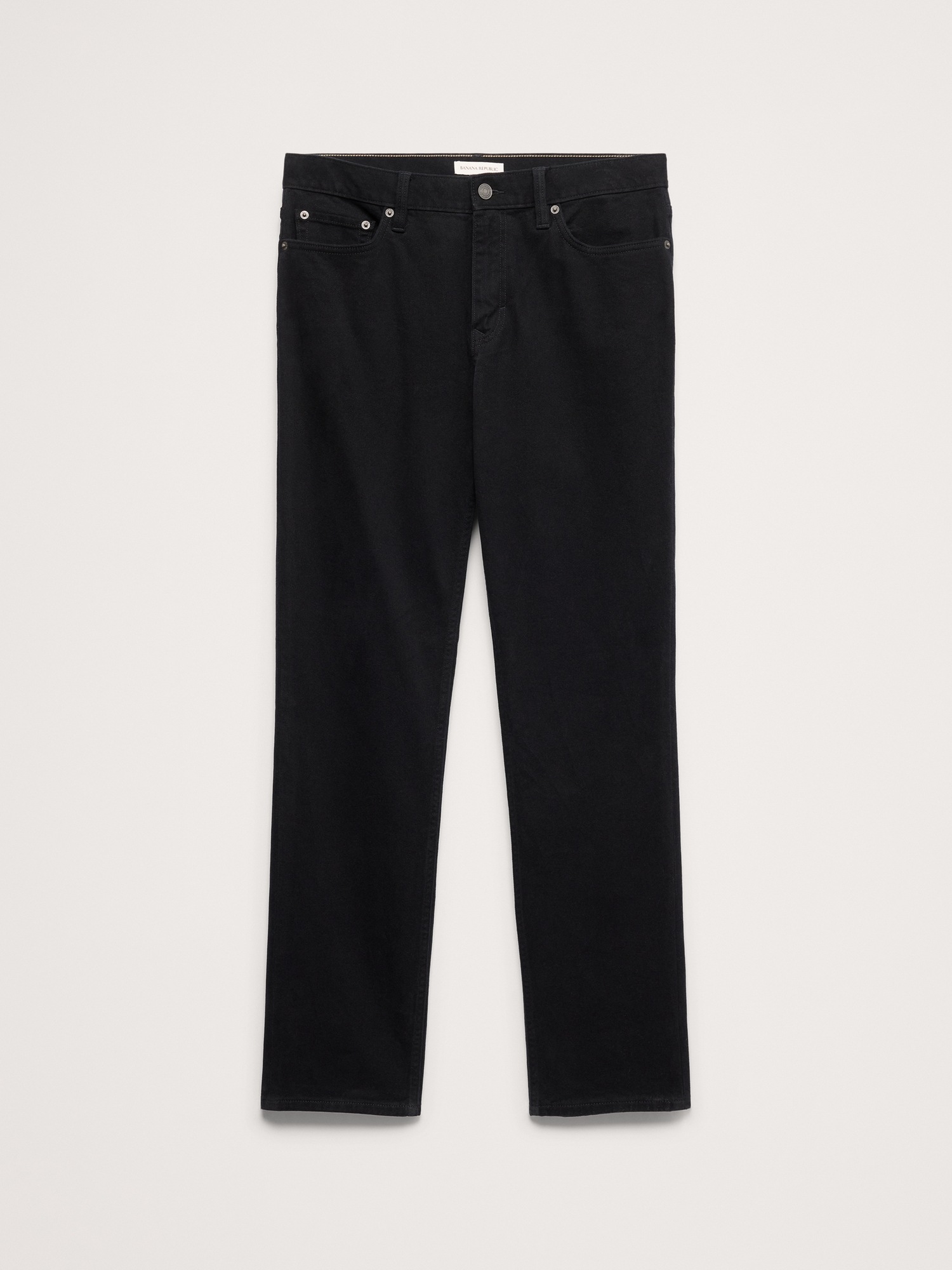 Мужские брюки Banana Republic Slim Brushed Traveler Pant, цвет: Чёрный — фото 4