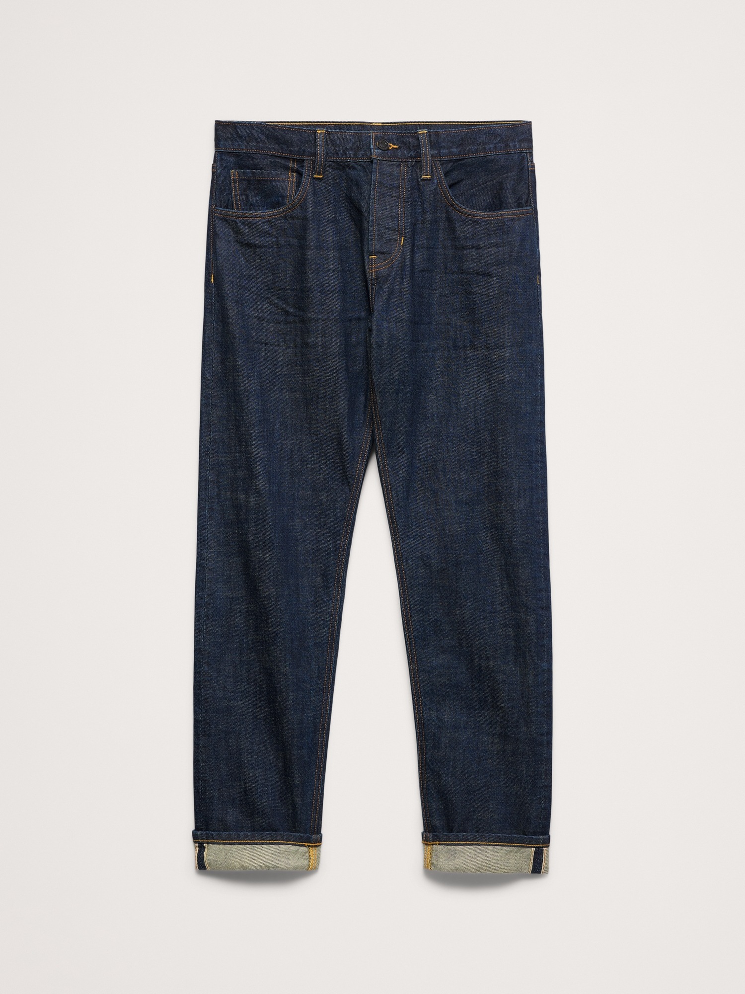 Мужские джинсы Banana Republic Slim Selvedge Jean, цвет: Тёмная варка — фото 5