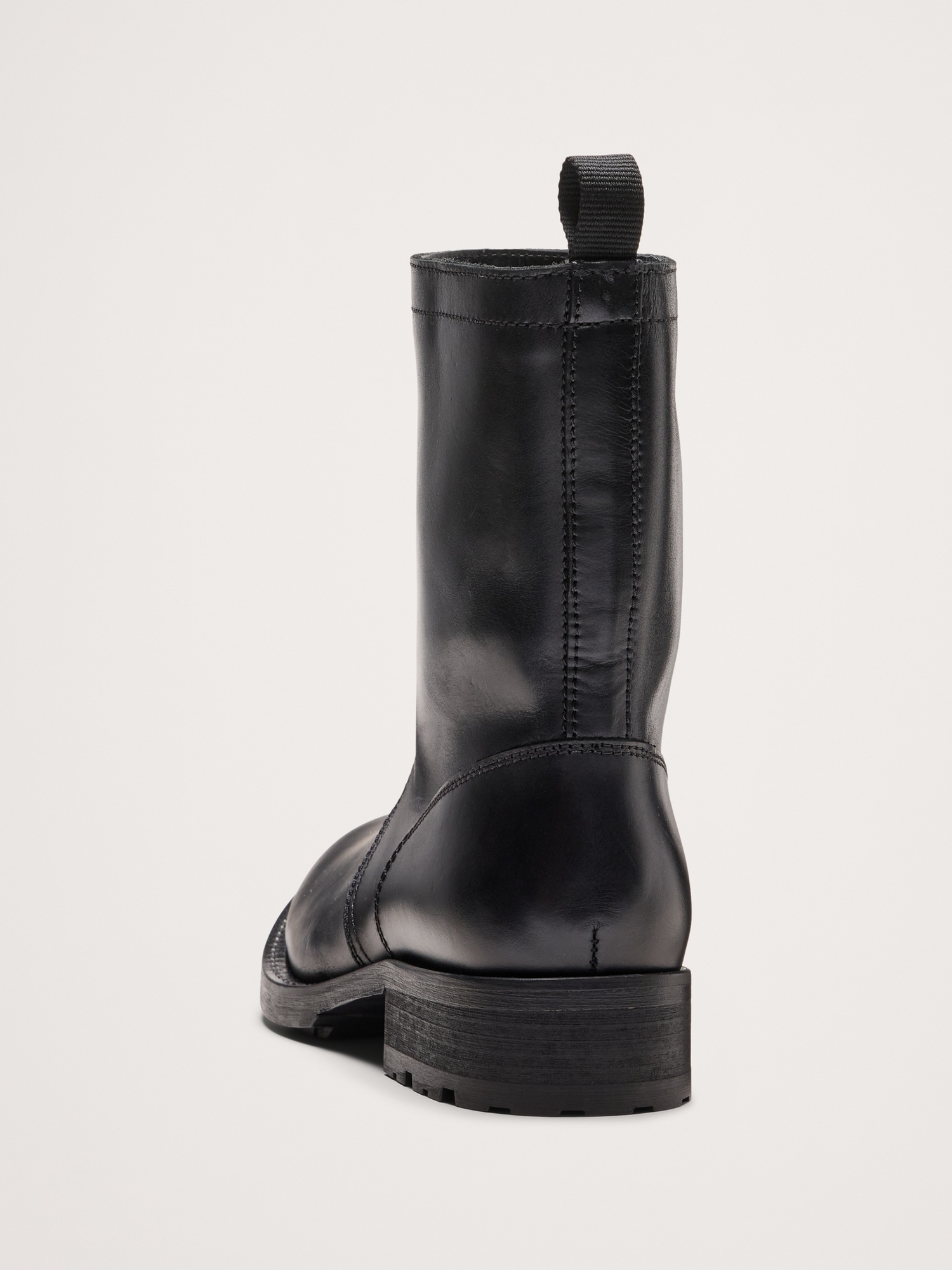 Мужские ботинки Banana Republic Italian Leather Moto Boot, цвет: Чёрный — фото 3