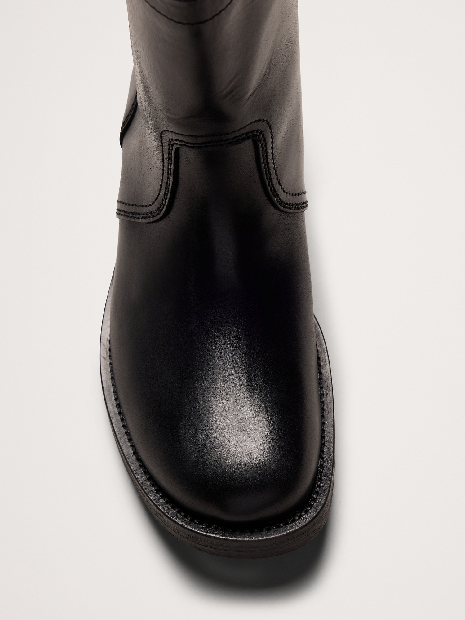 Женские ботинки Banana Republic Italian Leather Moto Boot, цвет: Чёрный — фото 4