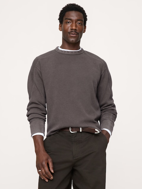 Cotton Waffle-Knit T-Shirt