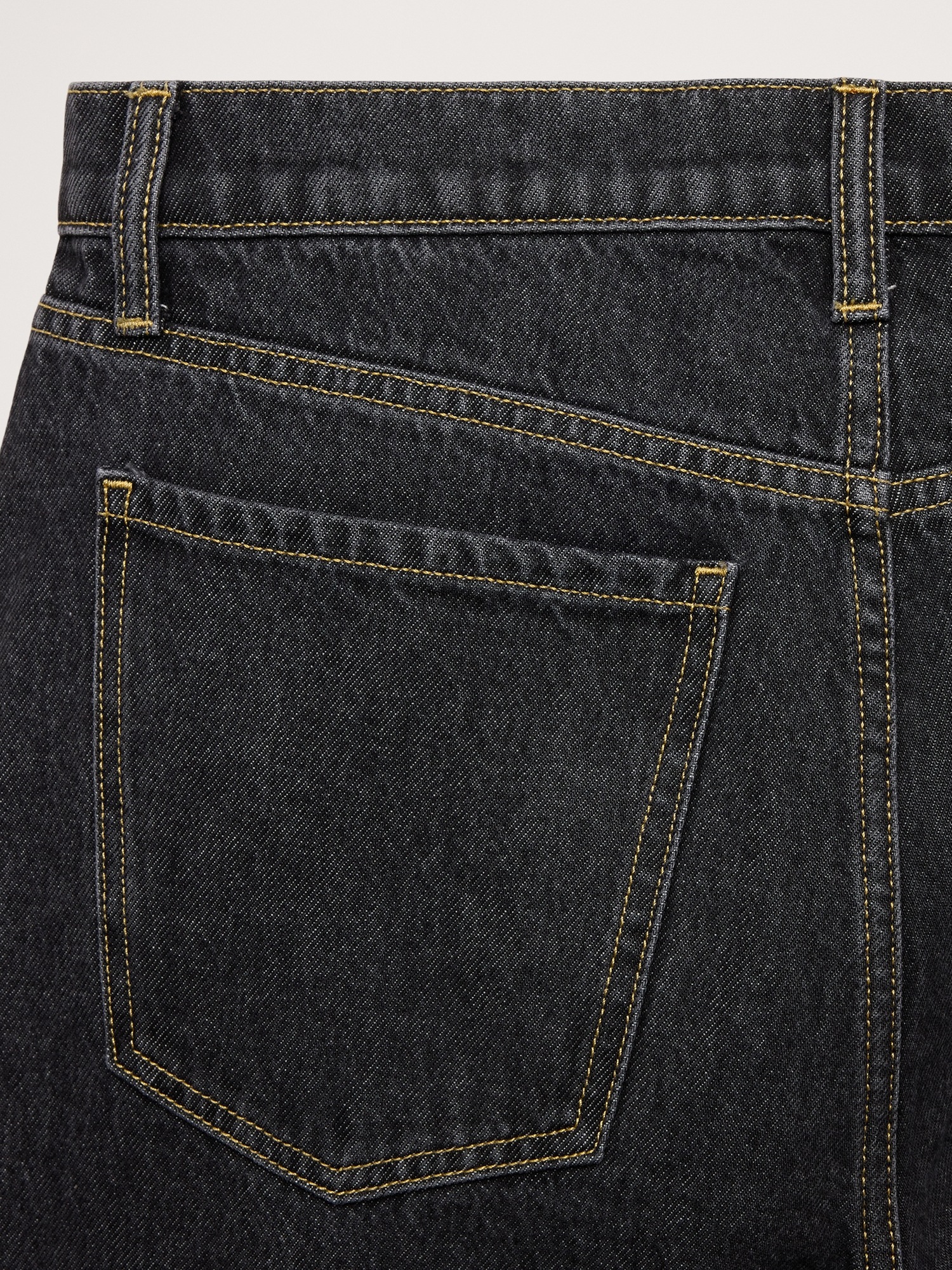 Мужские джинсы Banana Republic Straight Authentic Jean, цвет: Чёрный варёный — фото 6