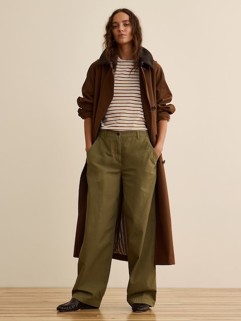 Banana Republic x La Ligne The Wide-Leg Cotton Chino