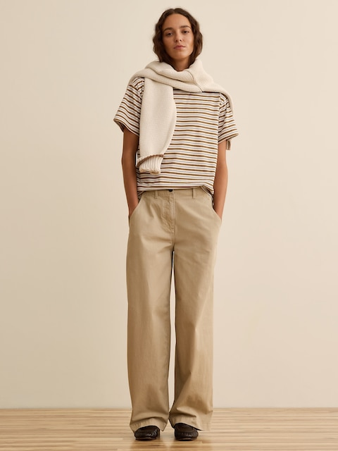 Banana Republic x La Ligne The Wide-Leg Cotton Chino