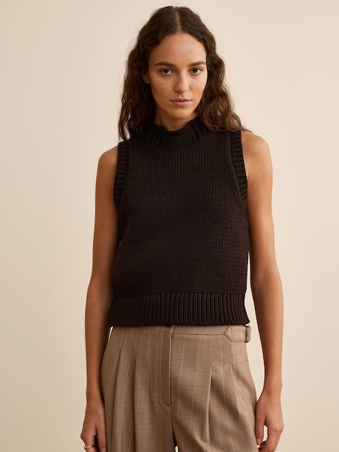 Banana Republic x La Ligne The Cropped Cotton Sweater Tank