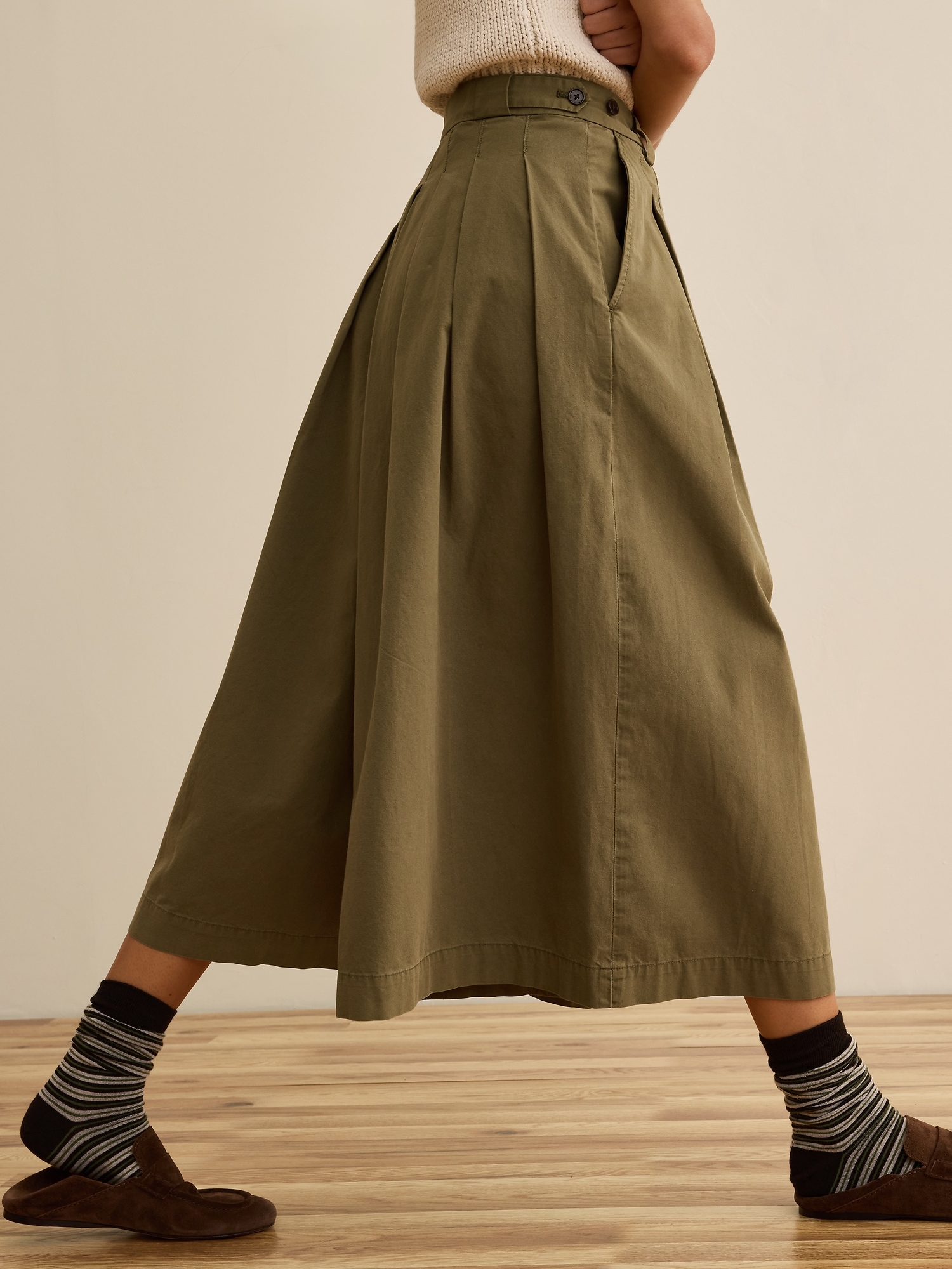 Banana Republic x La Ligne The High-Rise Cotton Culotte