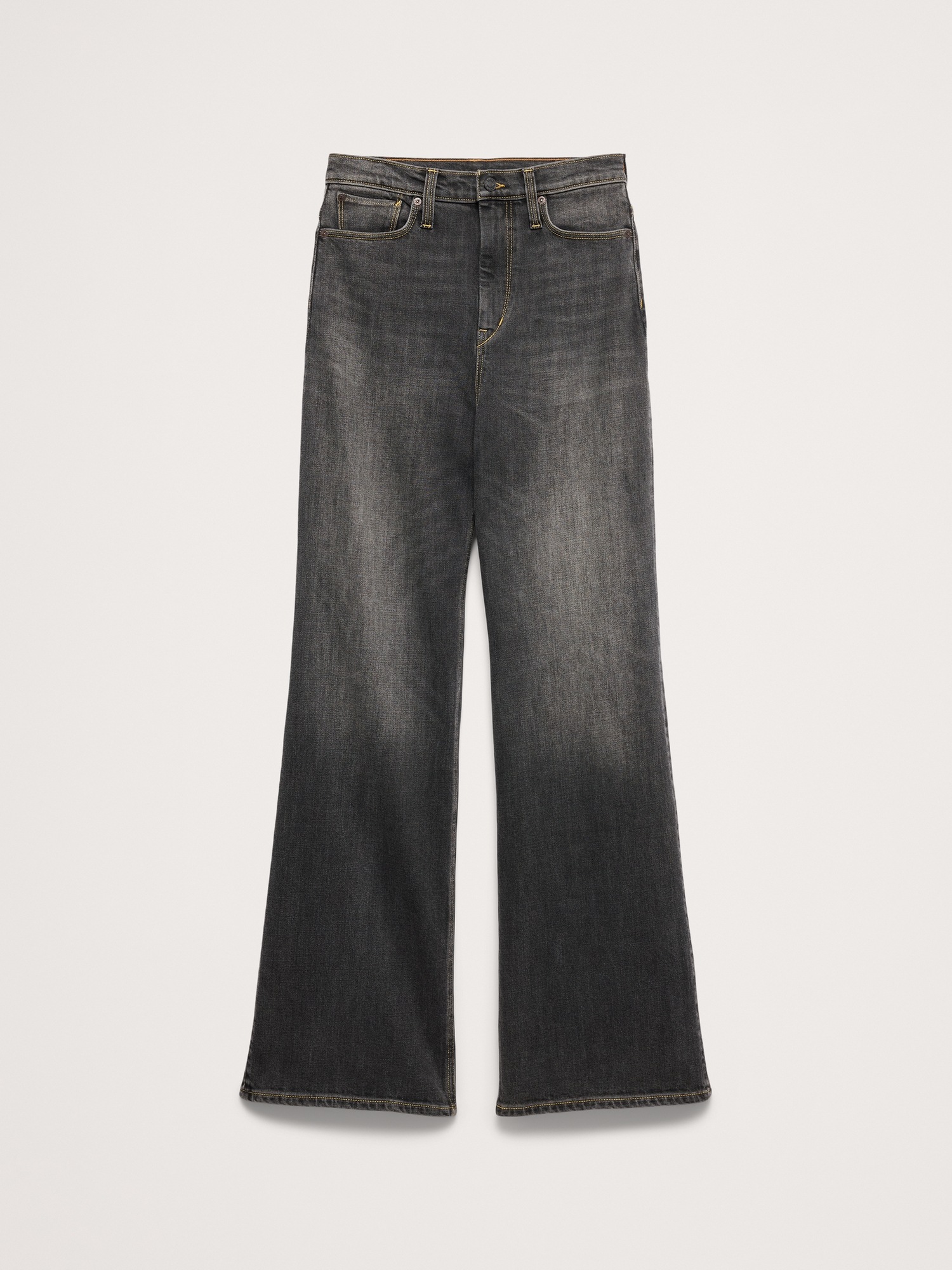 Женские джинсы Banana Republic Ultra High-Rise Flare Jean, цвет: Серый варёный — фото 5