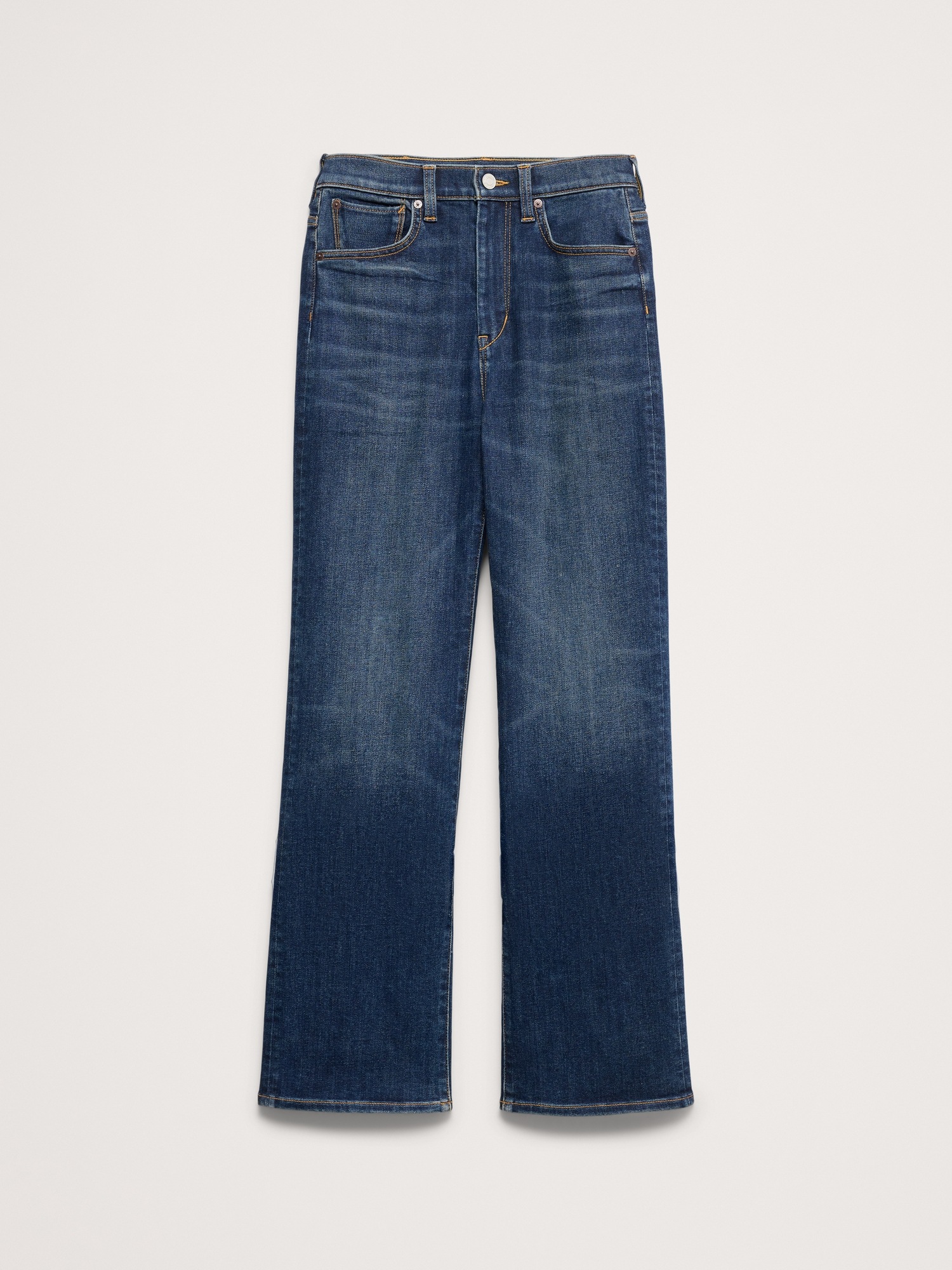 Женские джинсы Banana Republic High-Rise Kick-Flare Jean, цвет: Тёмная варка — фото 5