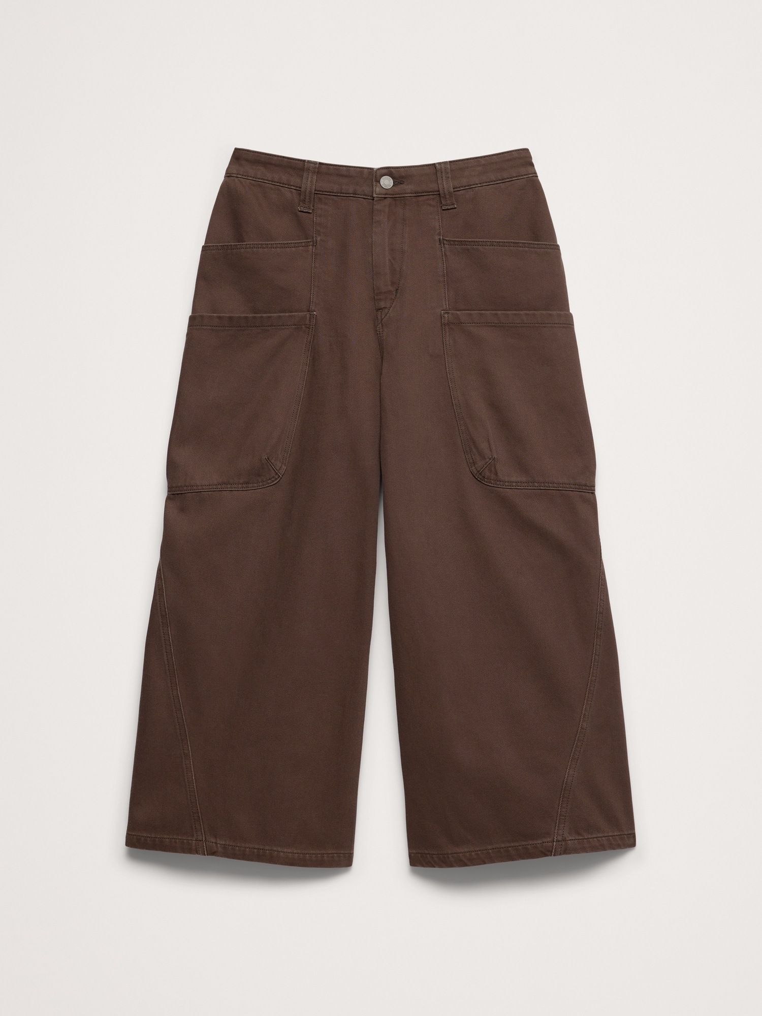 Женские джинсы Banana Republic Low-Rise Loose Crop Jean, цвет: Трюфельный коричневый — фото 5
