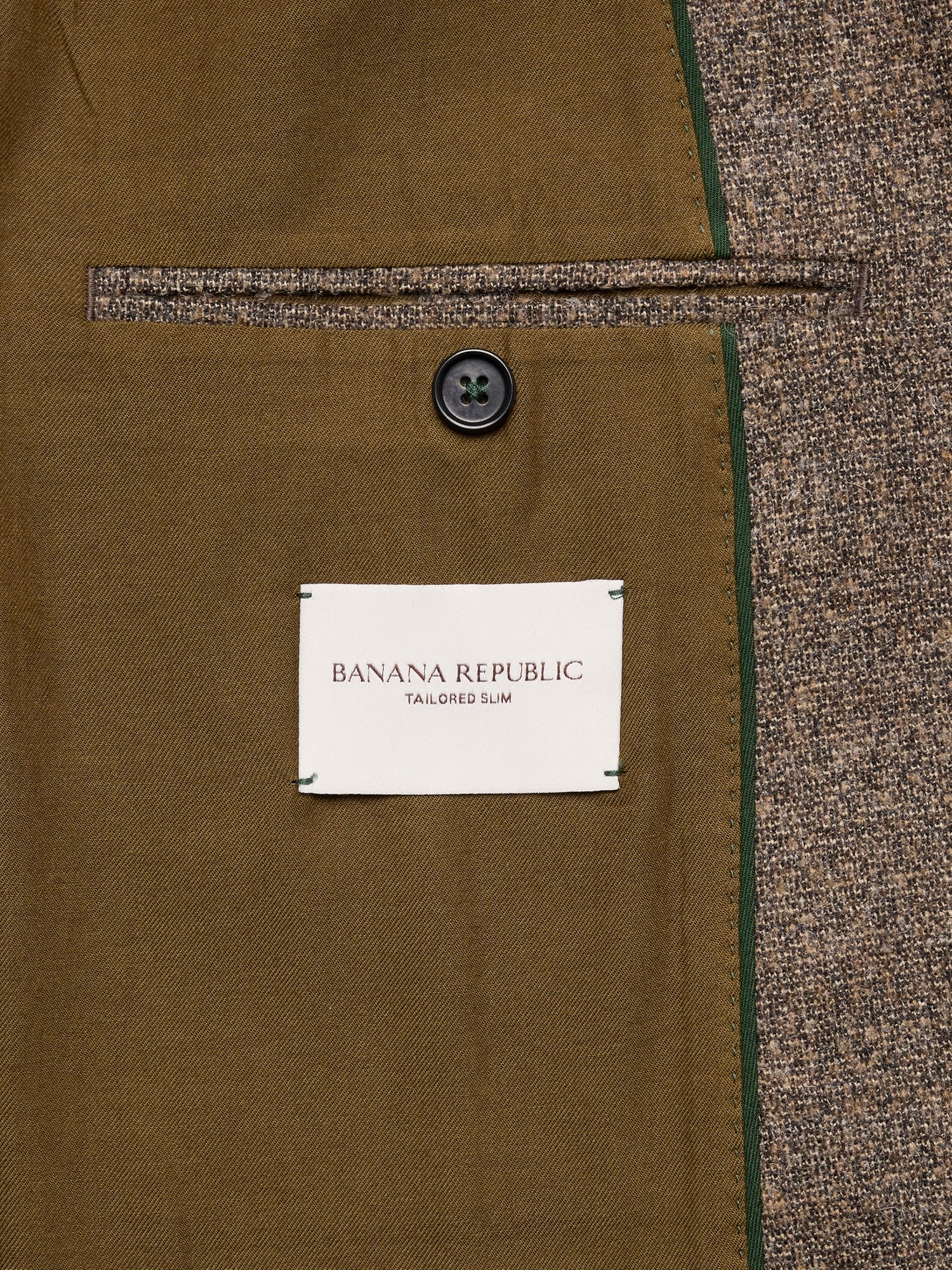 Мужской пиджак Banana Republic Tailored Slim Italian Flannel Suit, цвет: Серо-коричневый — фото 6