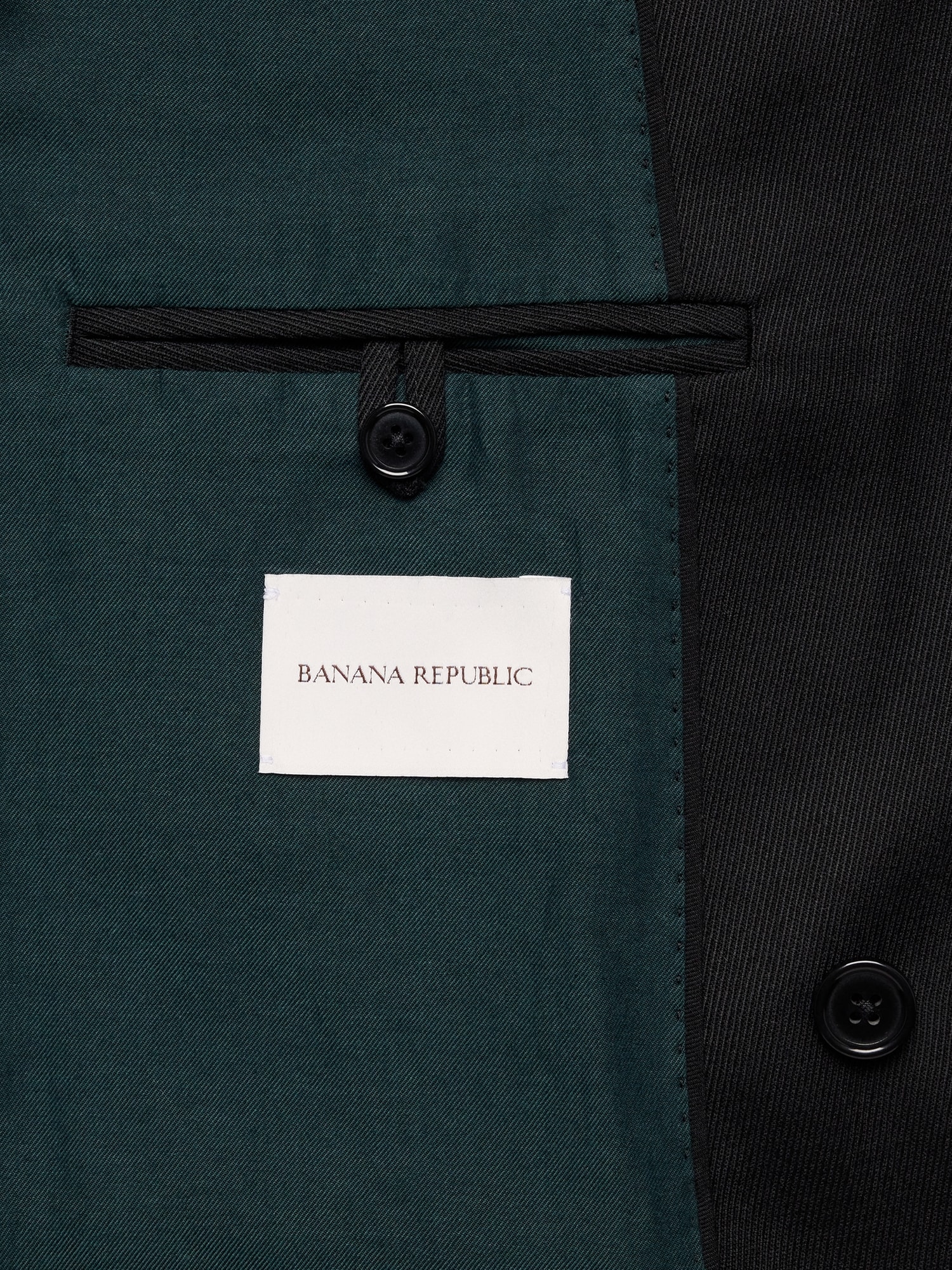 Double-Breasted Twill Suit Jacket - thumbnail 6