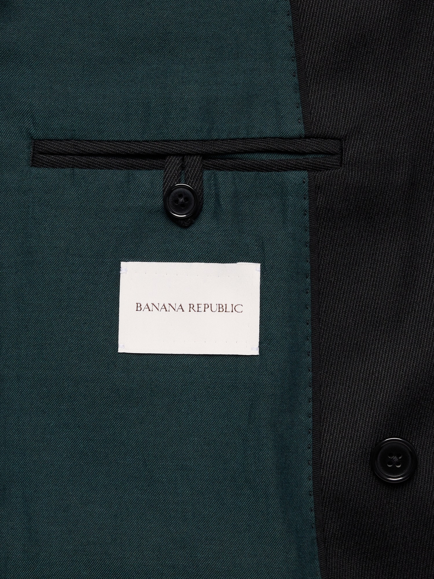 Мужской пиджак Banana Republic Double-Breasted Twill Suit, цвет: Чёрный — фото 5