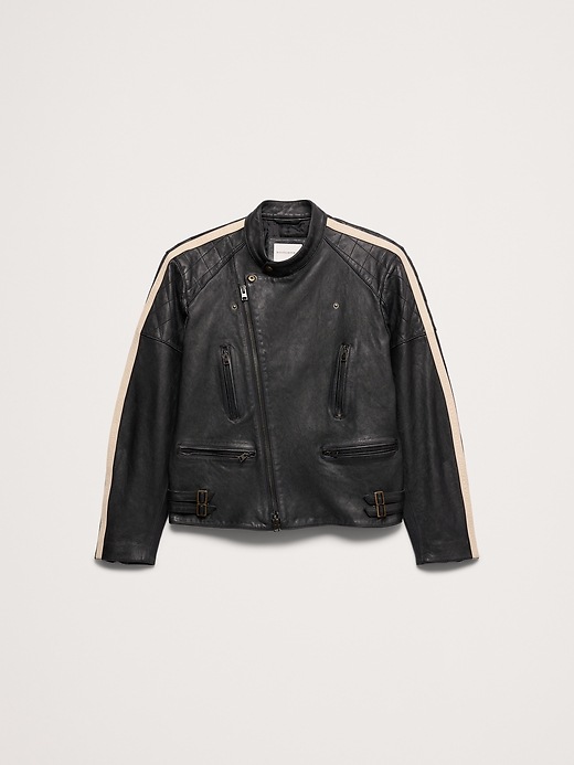 Classic Leather Biker Jacket | Banana Republic