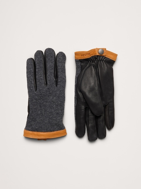 Deerskin Leather & Wool Tricot Gloves by Hestra